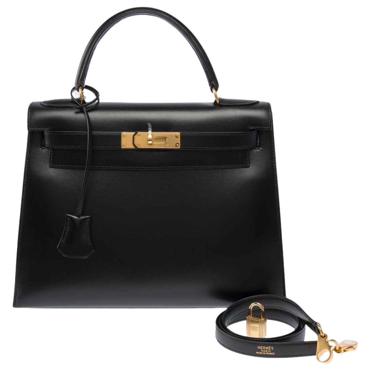Hermes Kelly 28 Handbag Noir 1994