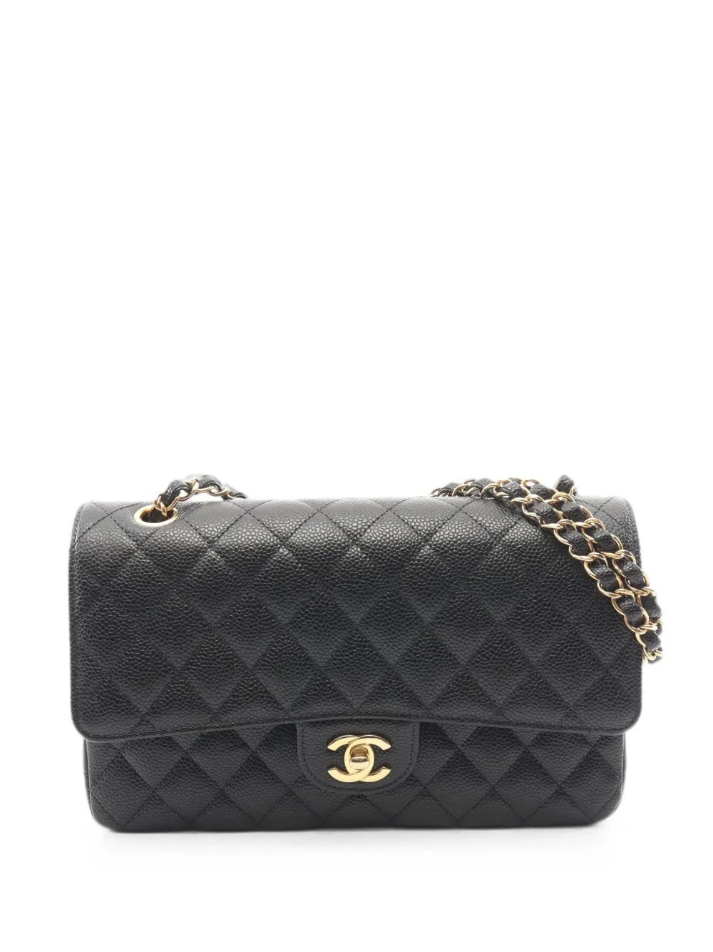 Classic Matelassé caviar leather shoulder bag