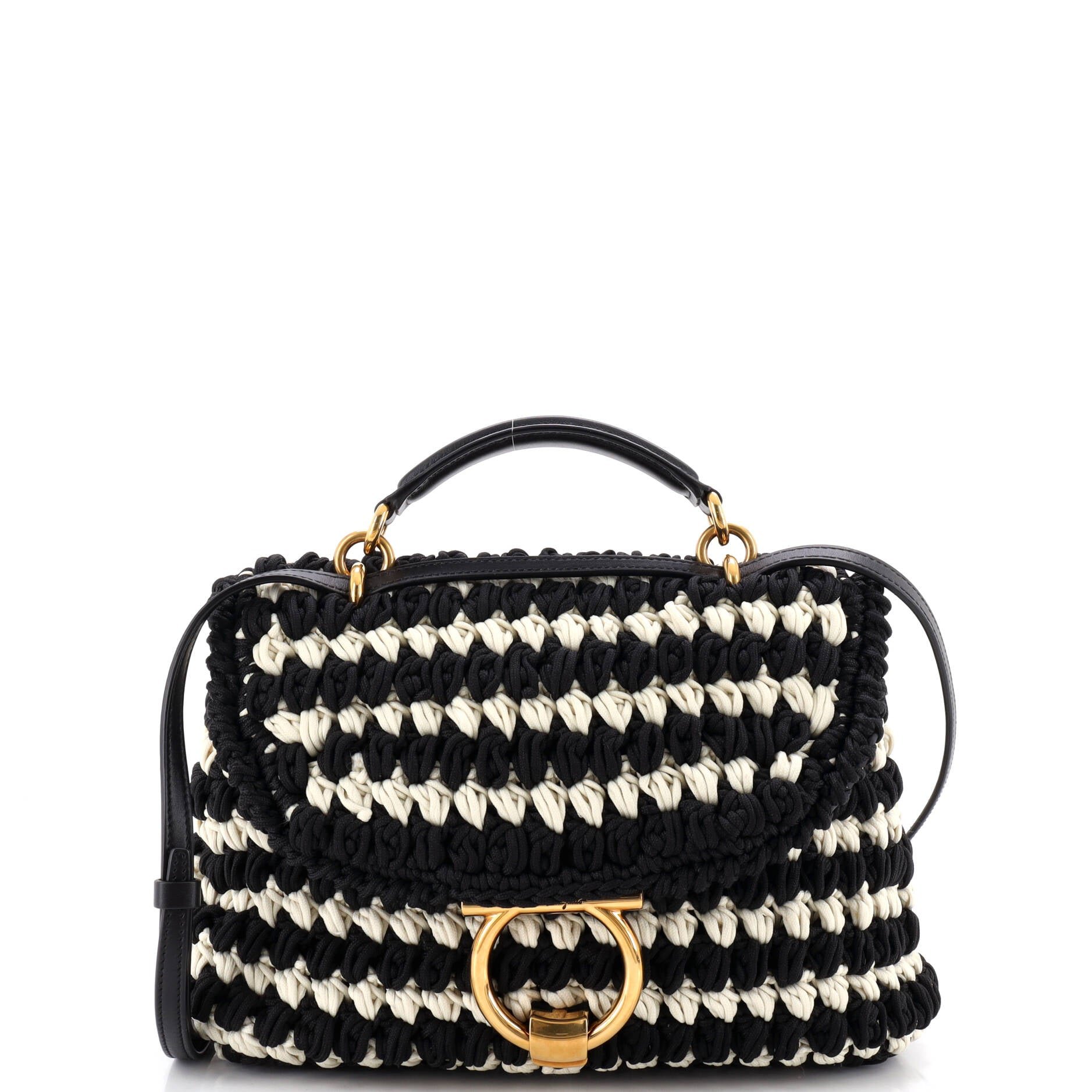 Margot Satchel Woven Fabric Small