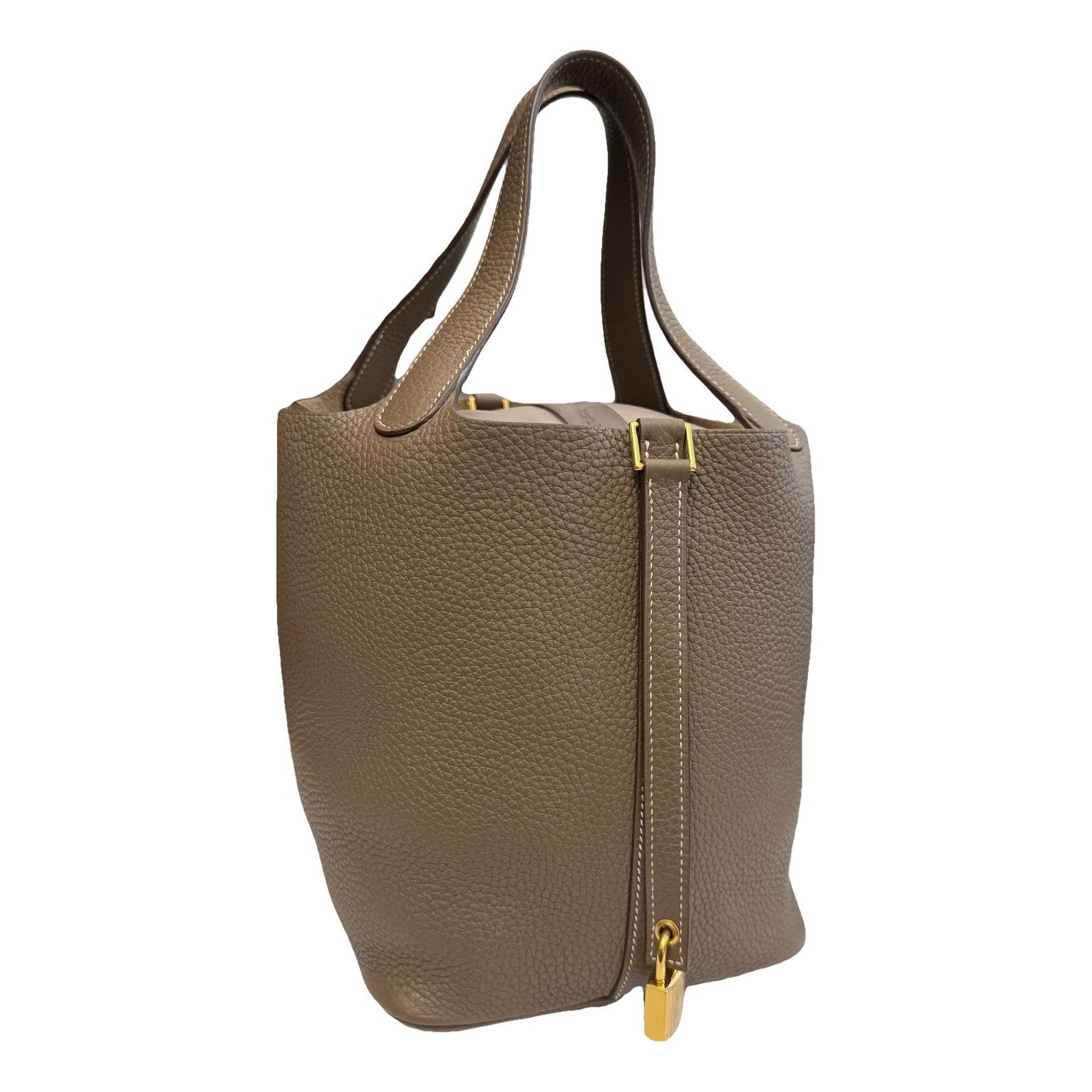 Picotin leather tote