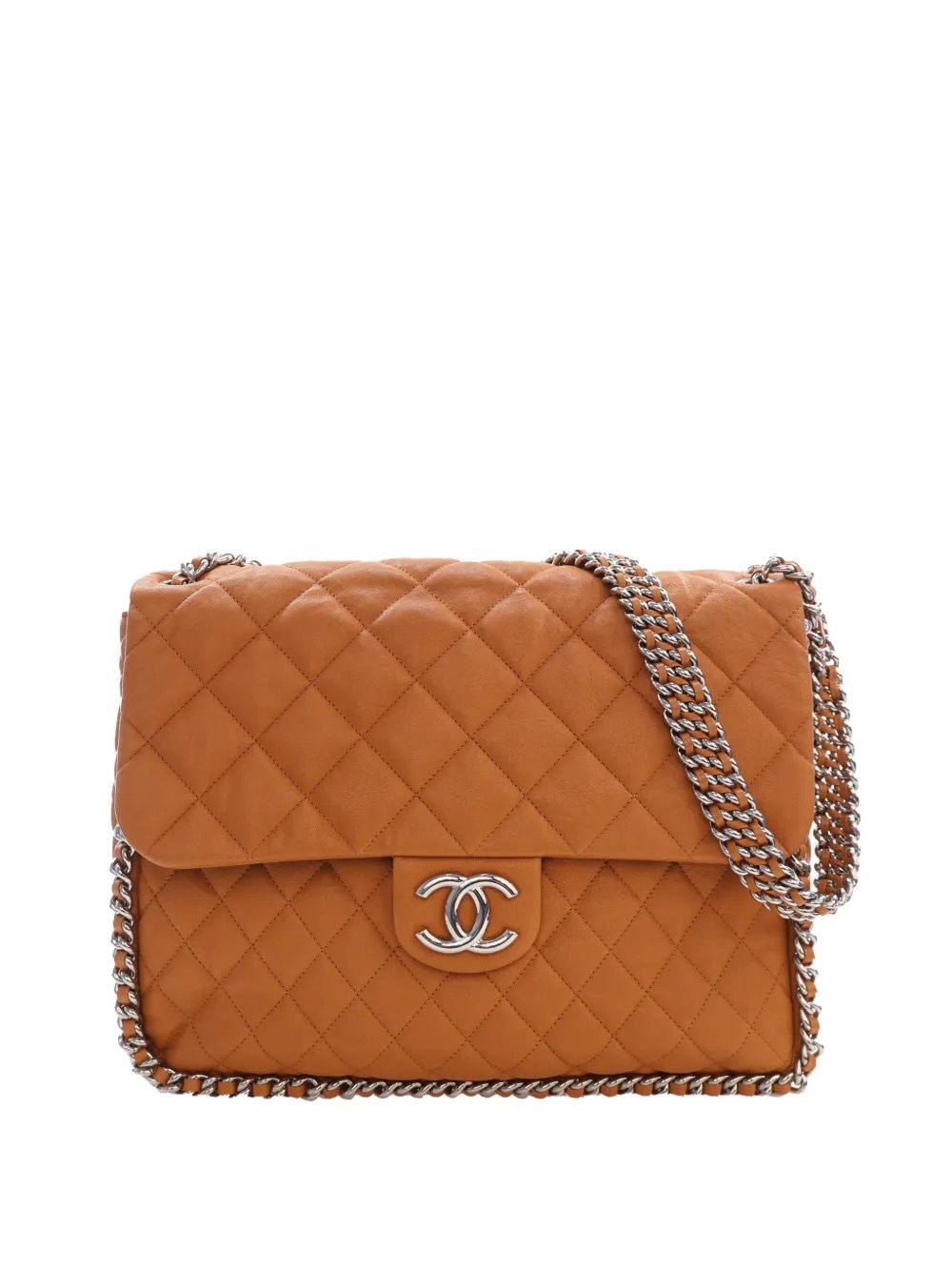2012-2013 Maxi Quilted Washed Lambskin Chain Around Flap shoulder bag