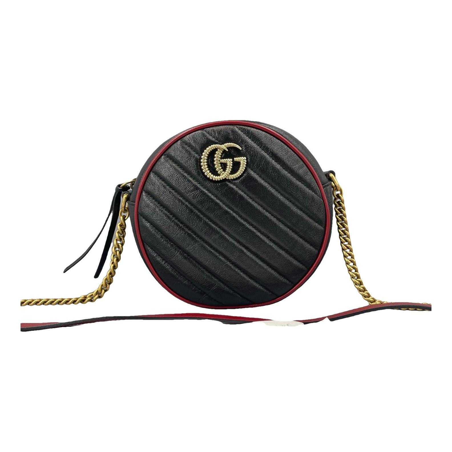 GG Marmont Round leather handbag