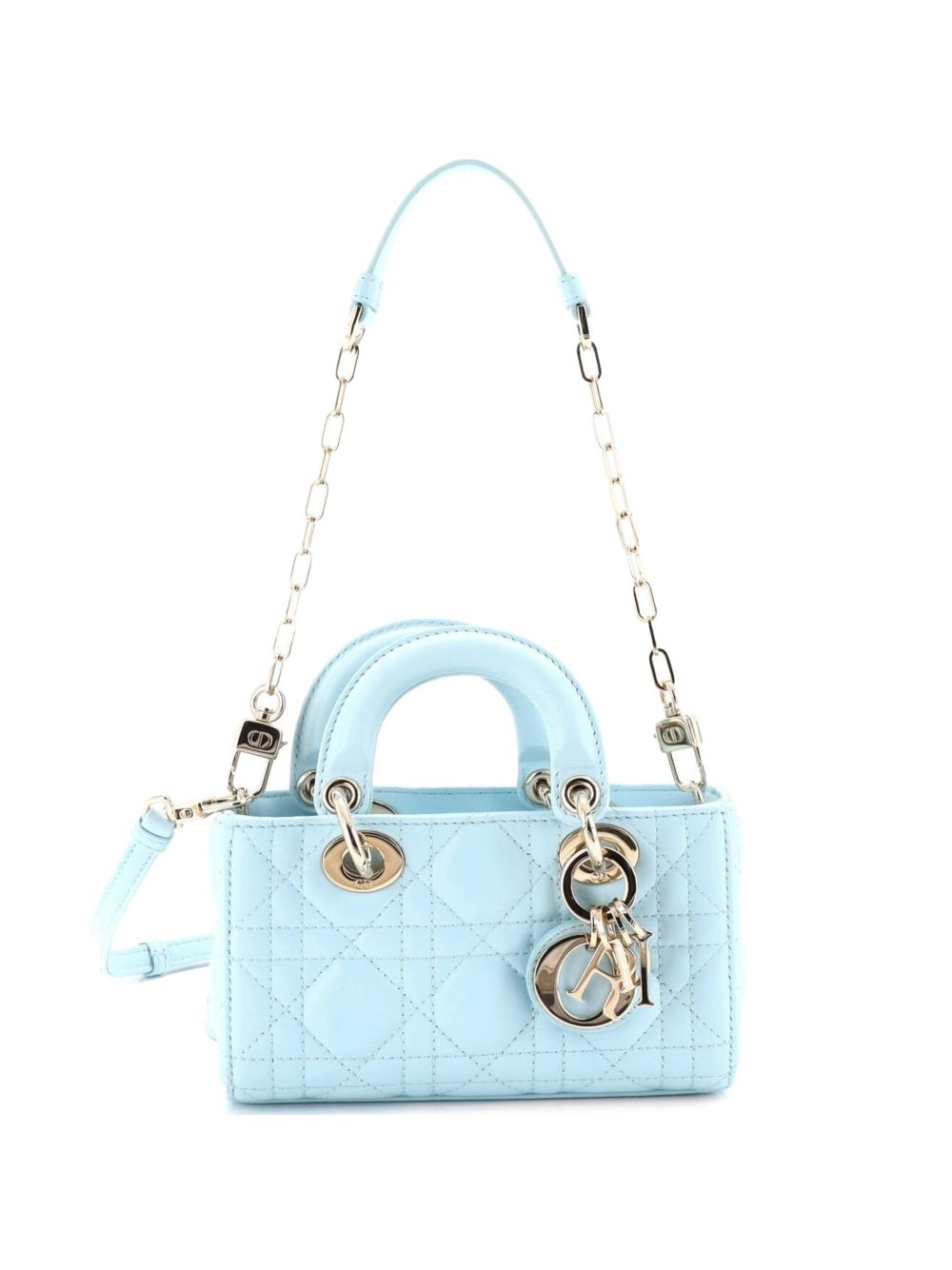 Lady D-Joy Bag Cannage Quilt Lambskin Micro satchel