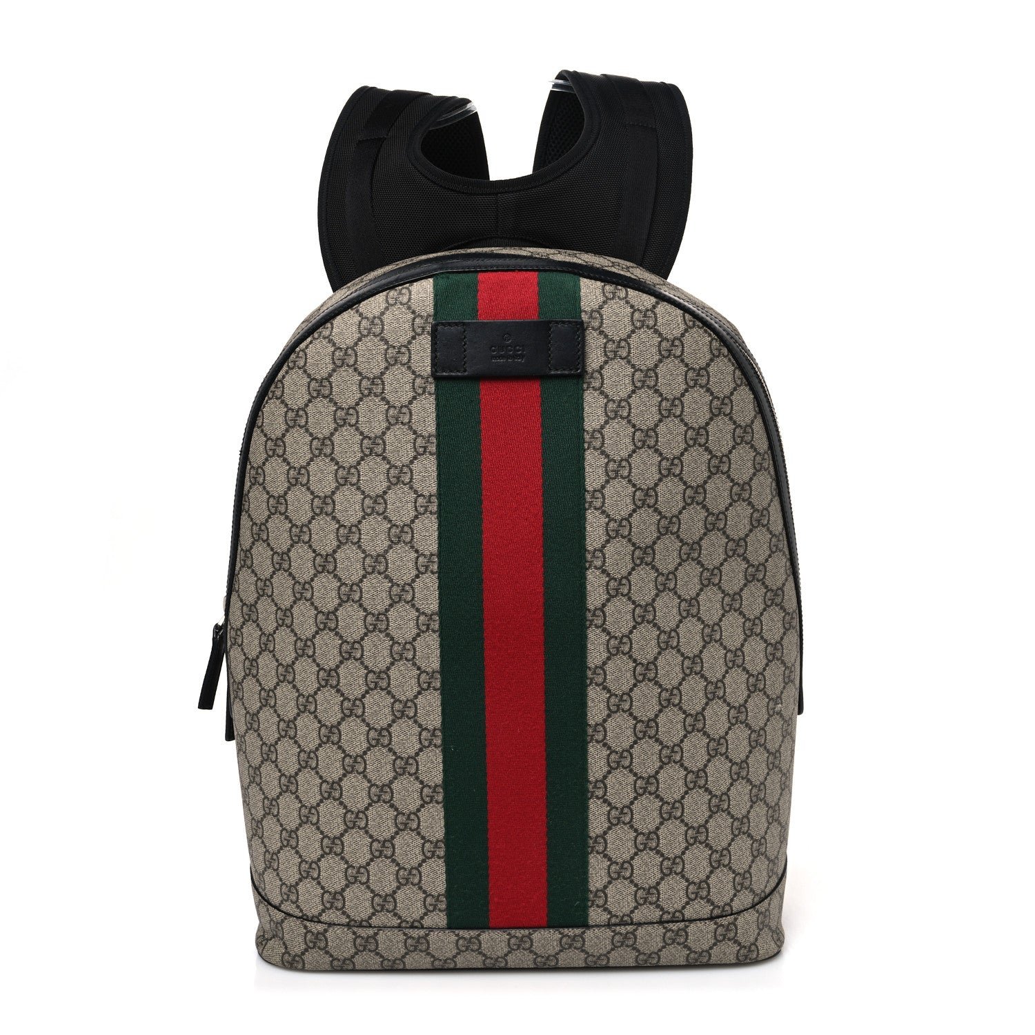 Gucci GG Supreme Monogram Web Dome Backpack Black