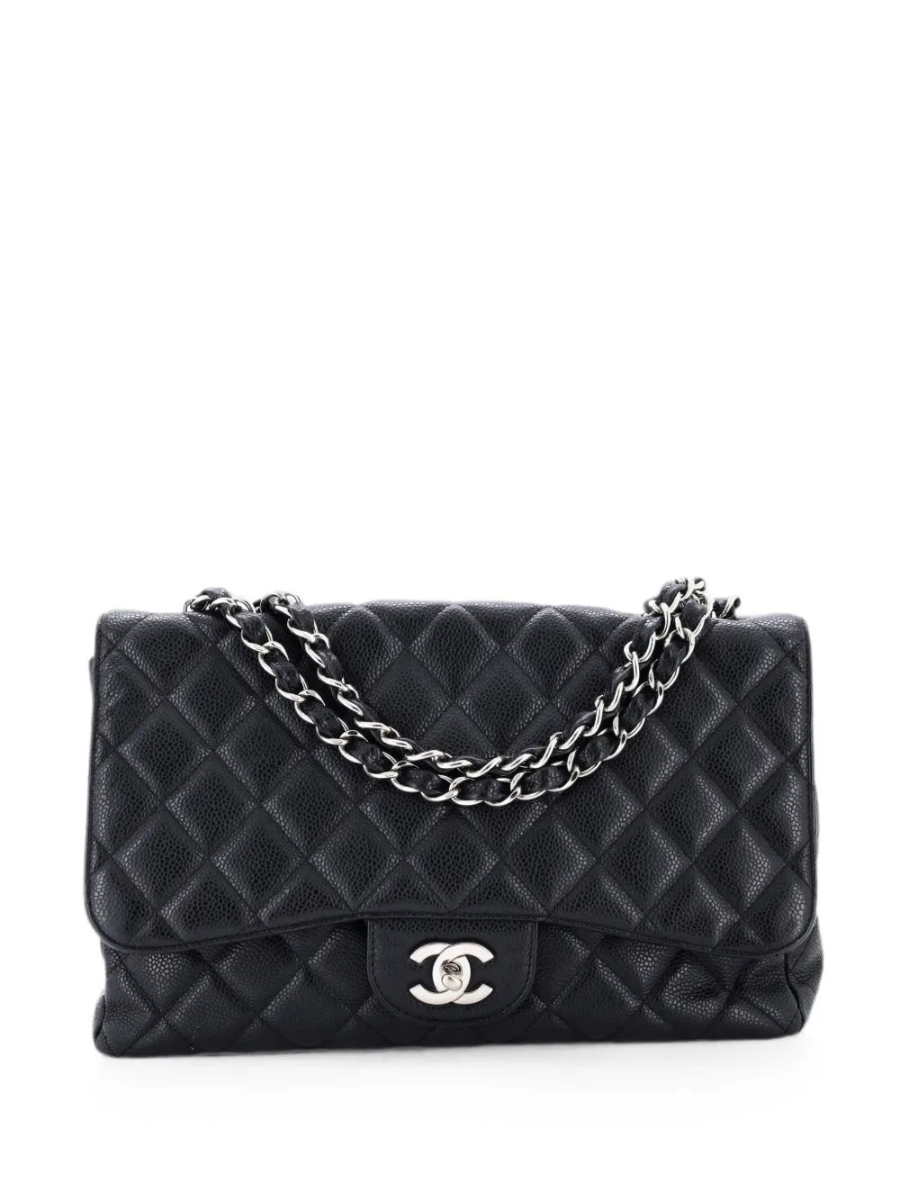 Classic Single Flap Bag Quilted Caviar Jumbo shoulder bag