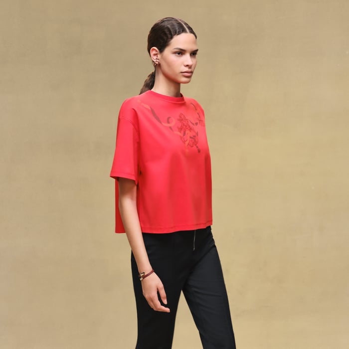 Rouge Amazone Printed Boxy T-shirt