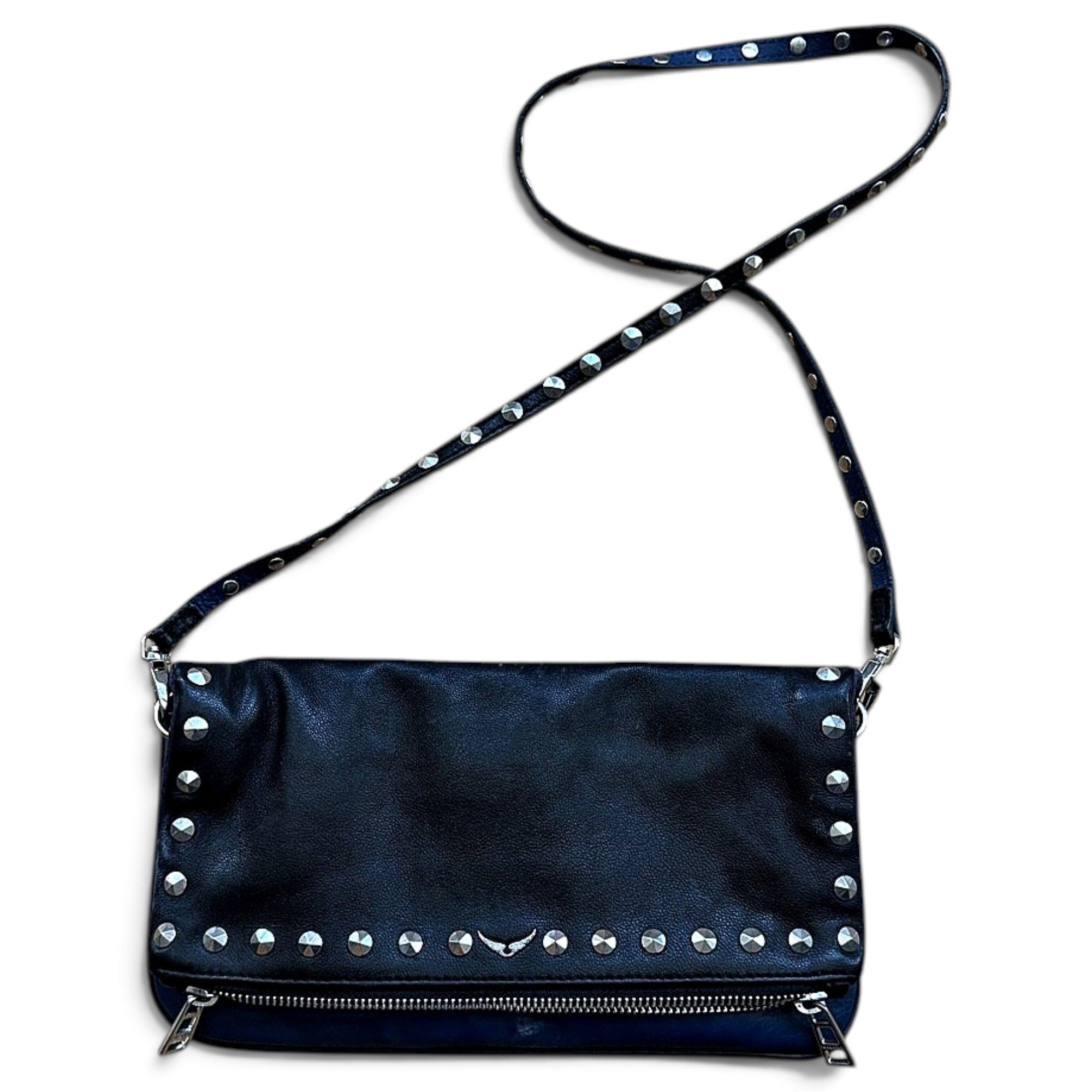 Rock leather crossbody bag