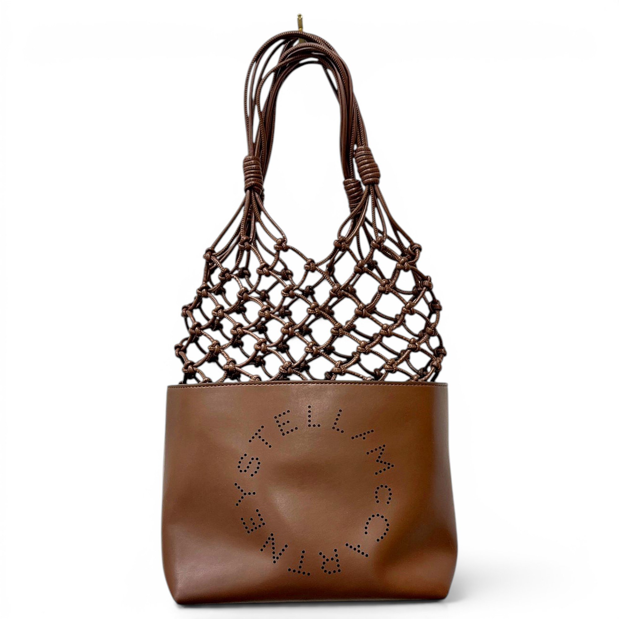 Logo vegan leather tote