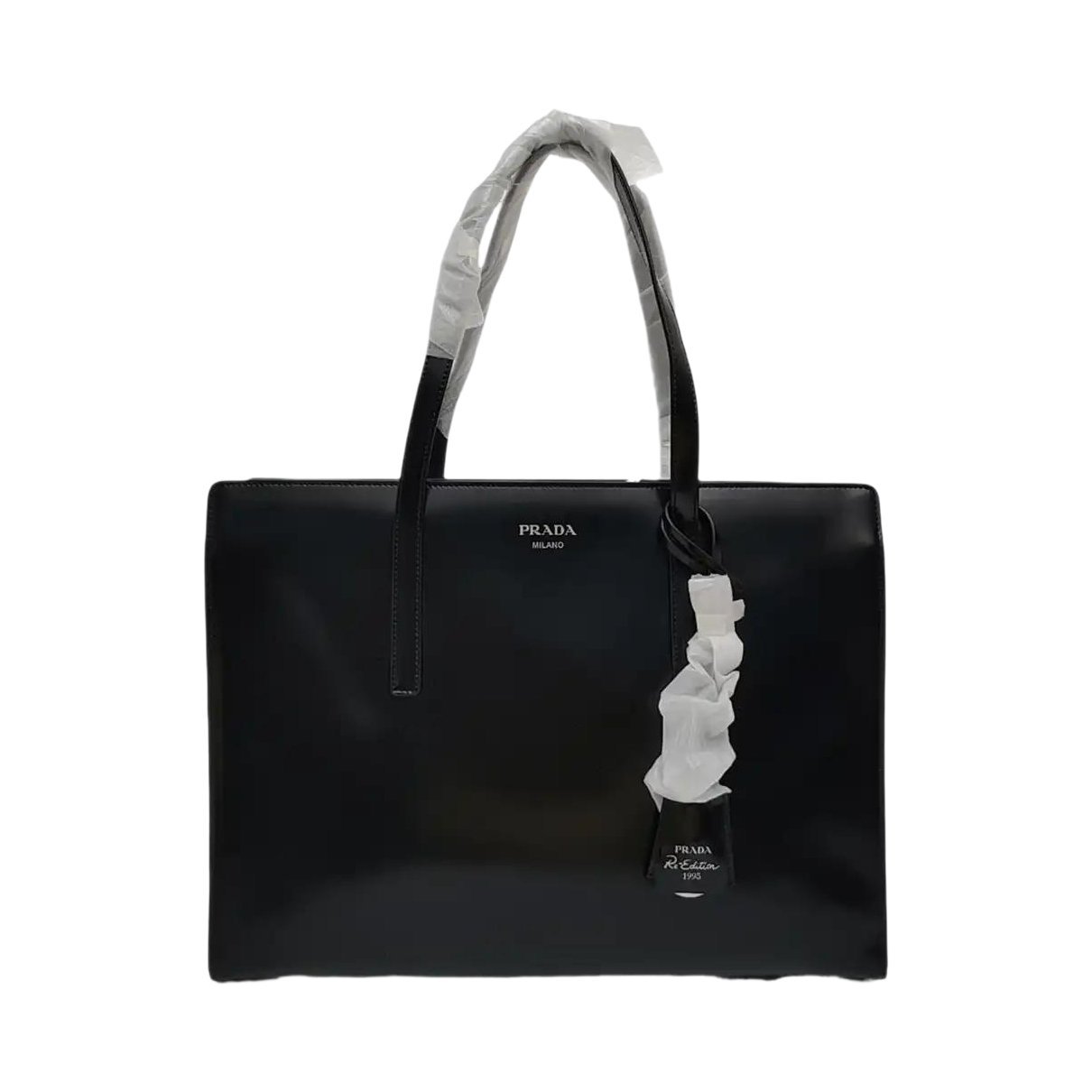 Re-edition leather handbag