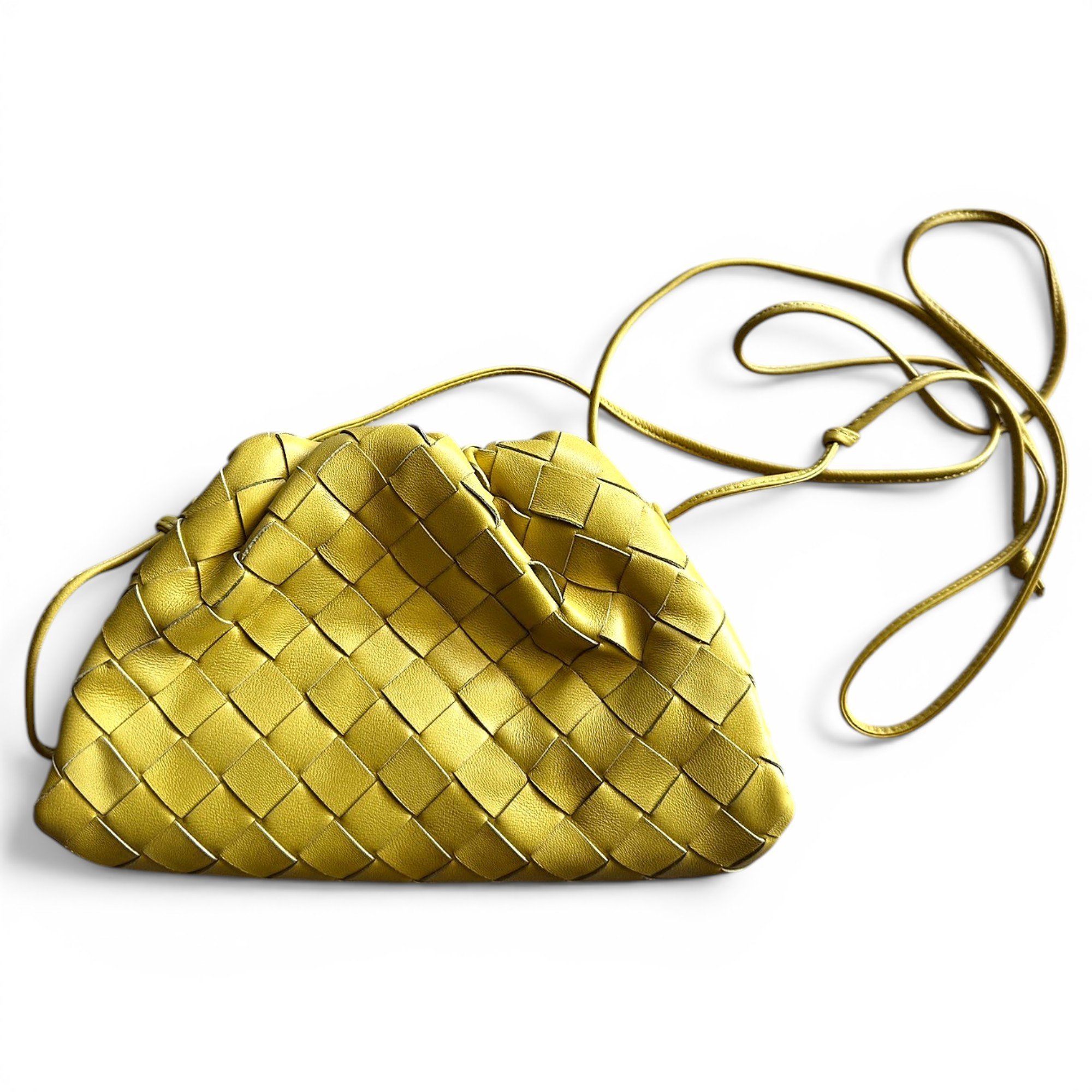 Pouch leather clutch bag