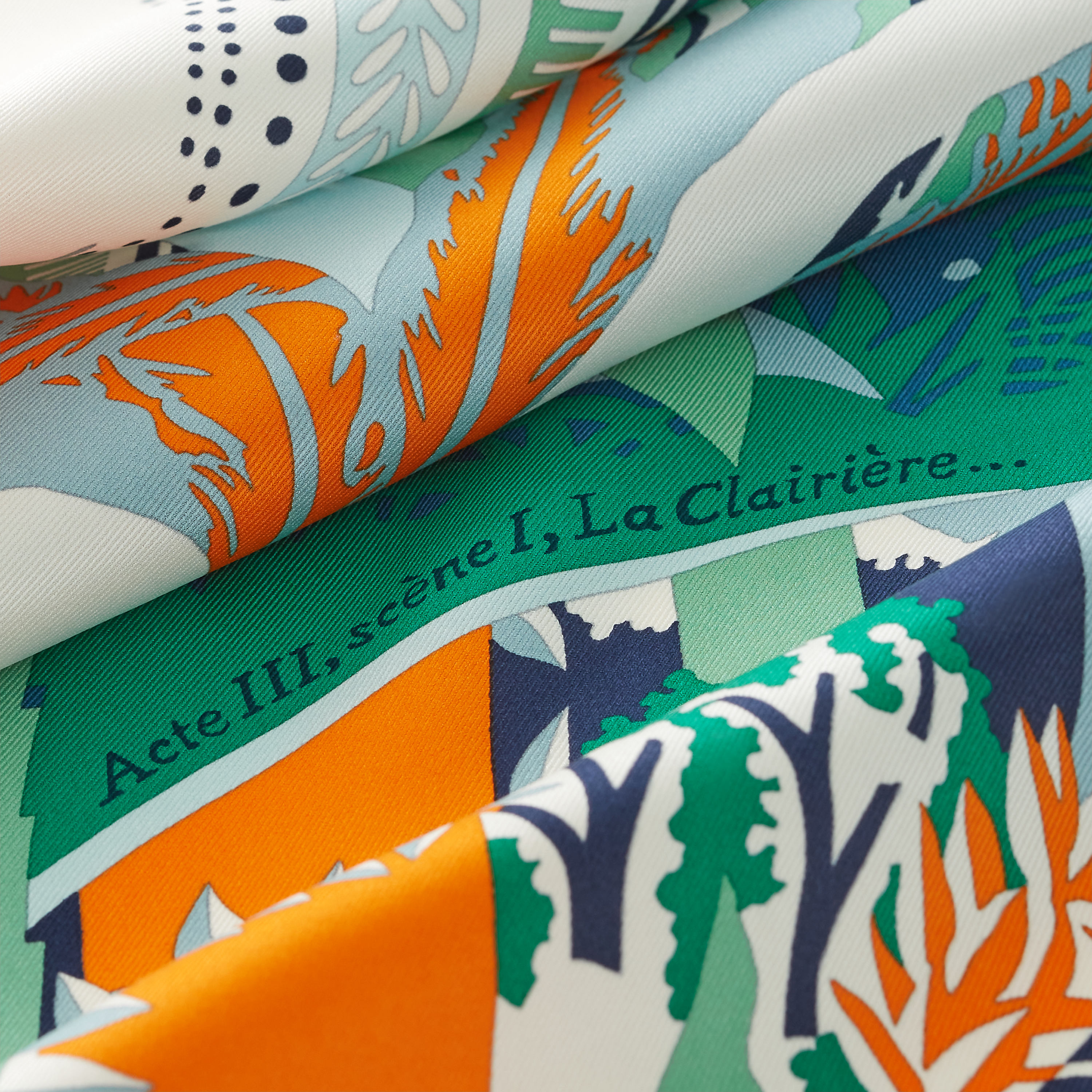 Acte III, Scene I, La Clairiere Decoupage scarf 70