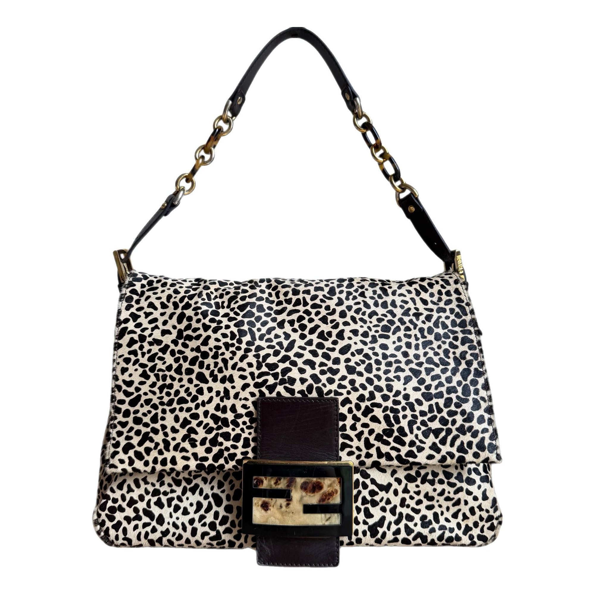 Baguette pony-style calfskin handbag