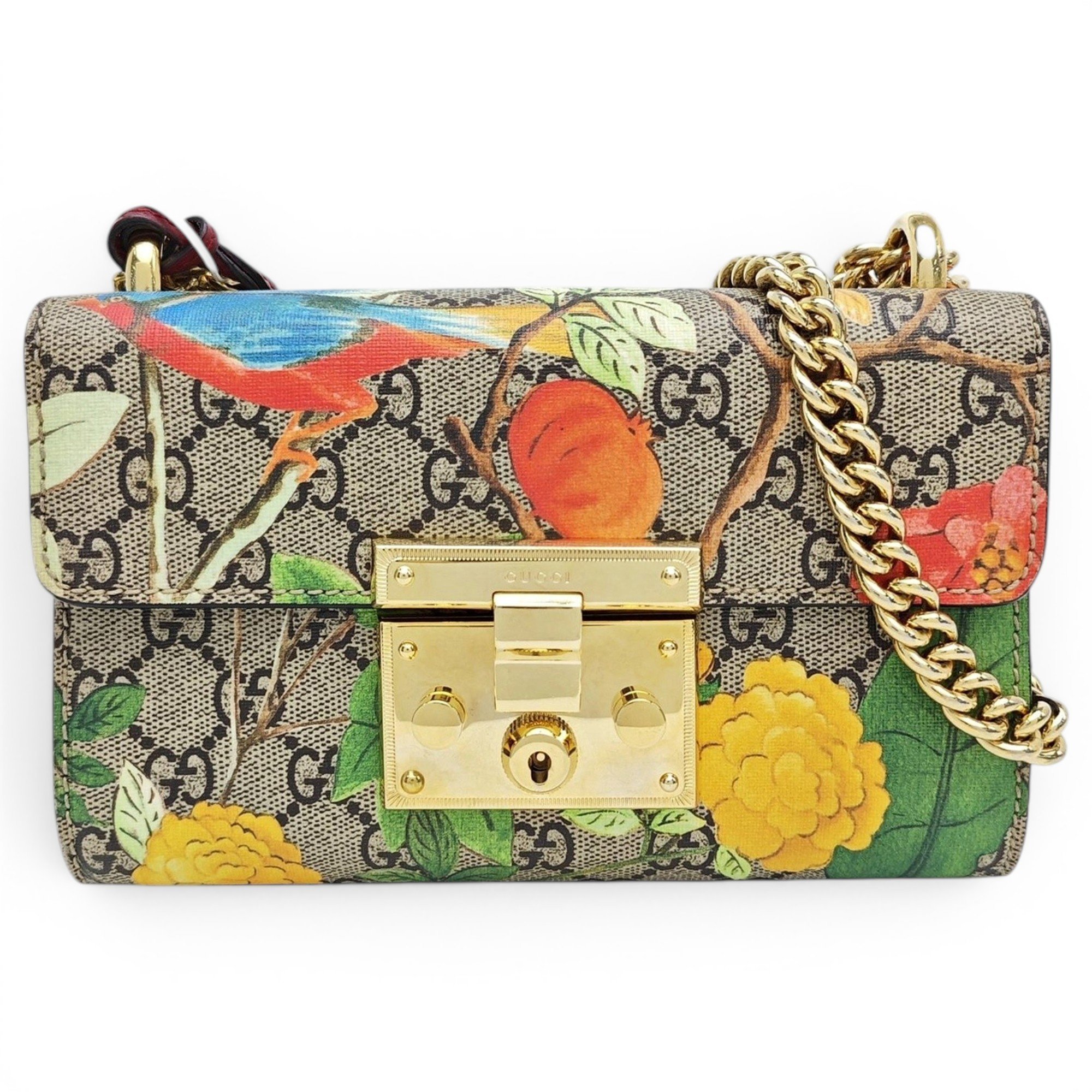 Padlock leather handbag