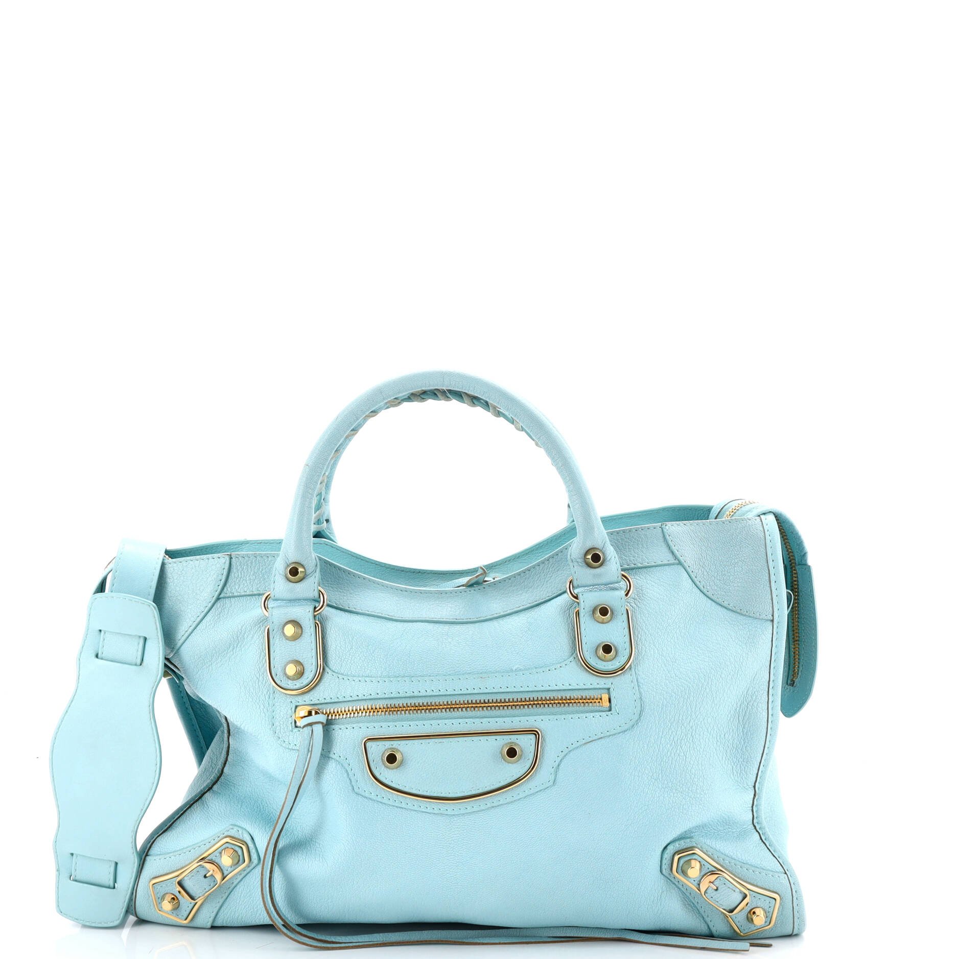 City Classic Metallic Edge Bag Leather Medium