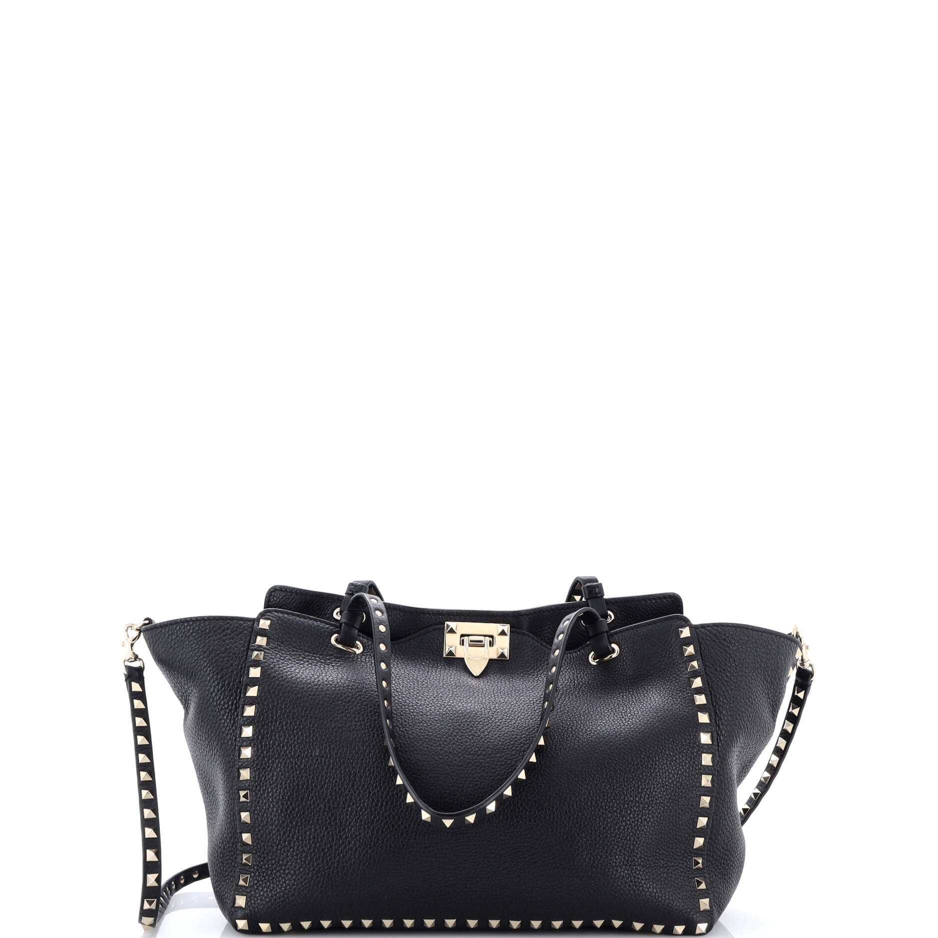 Rockstud Tote Pebbled Leather Medium
