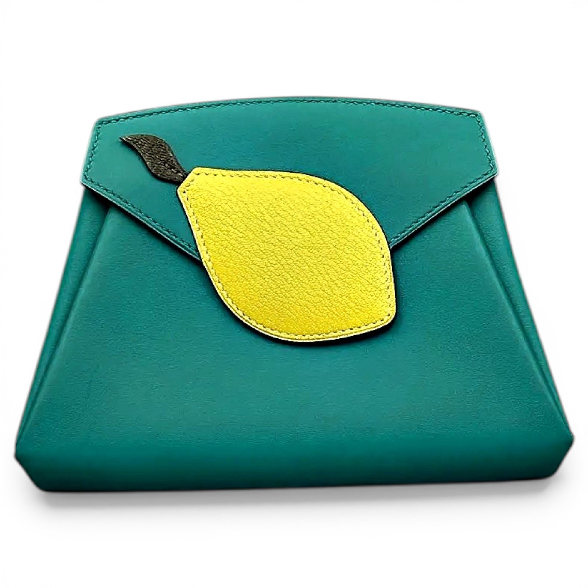 Leather clutch bag