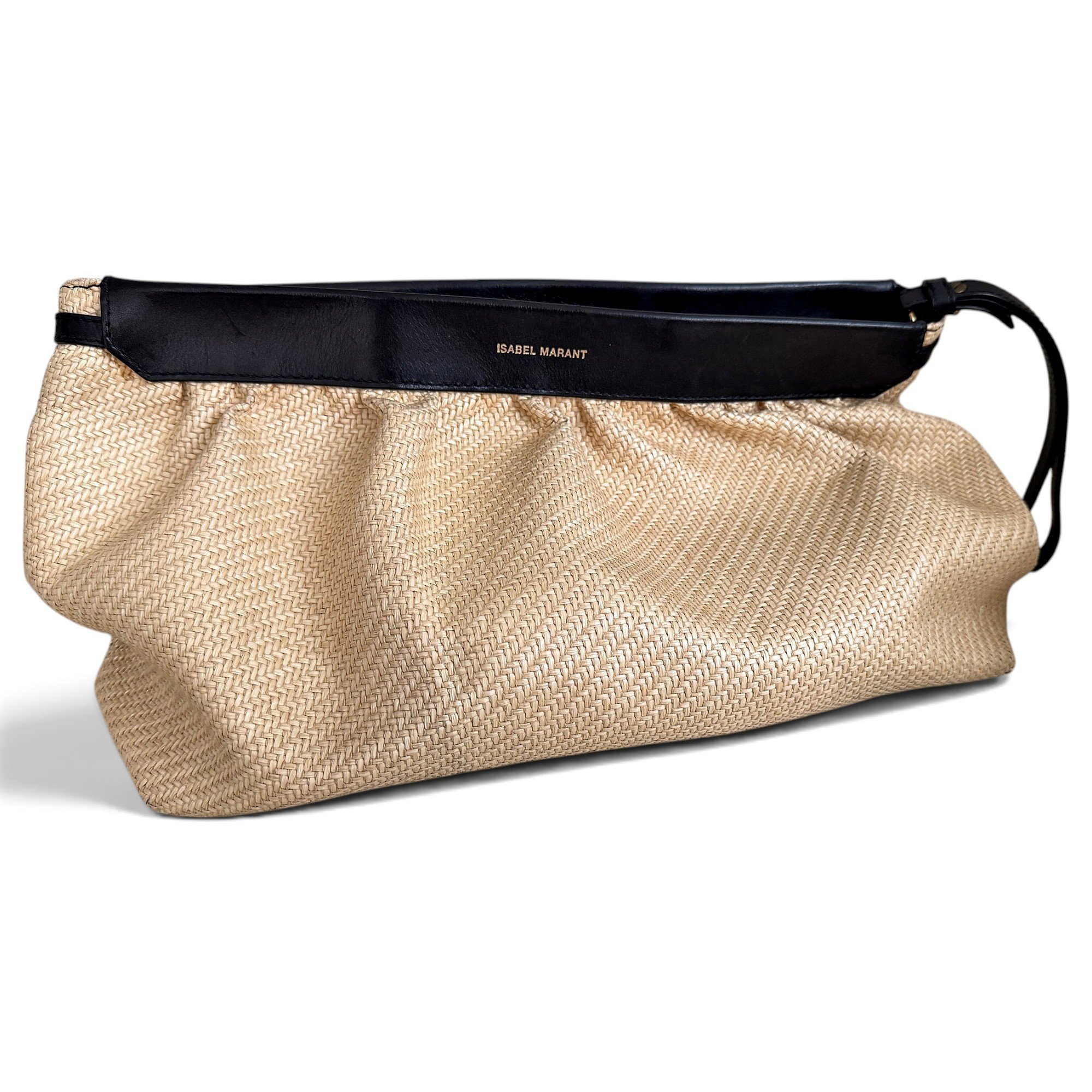 Leather clutch bag