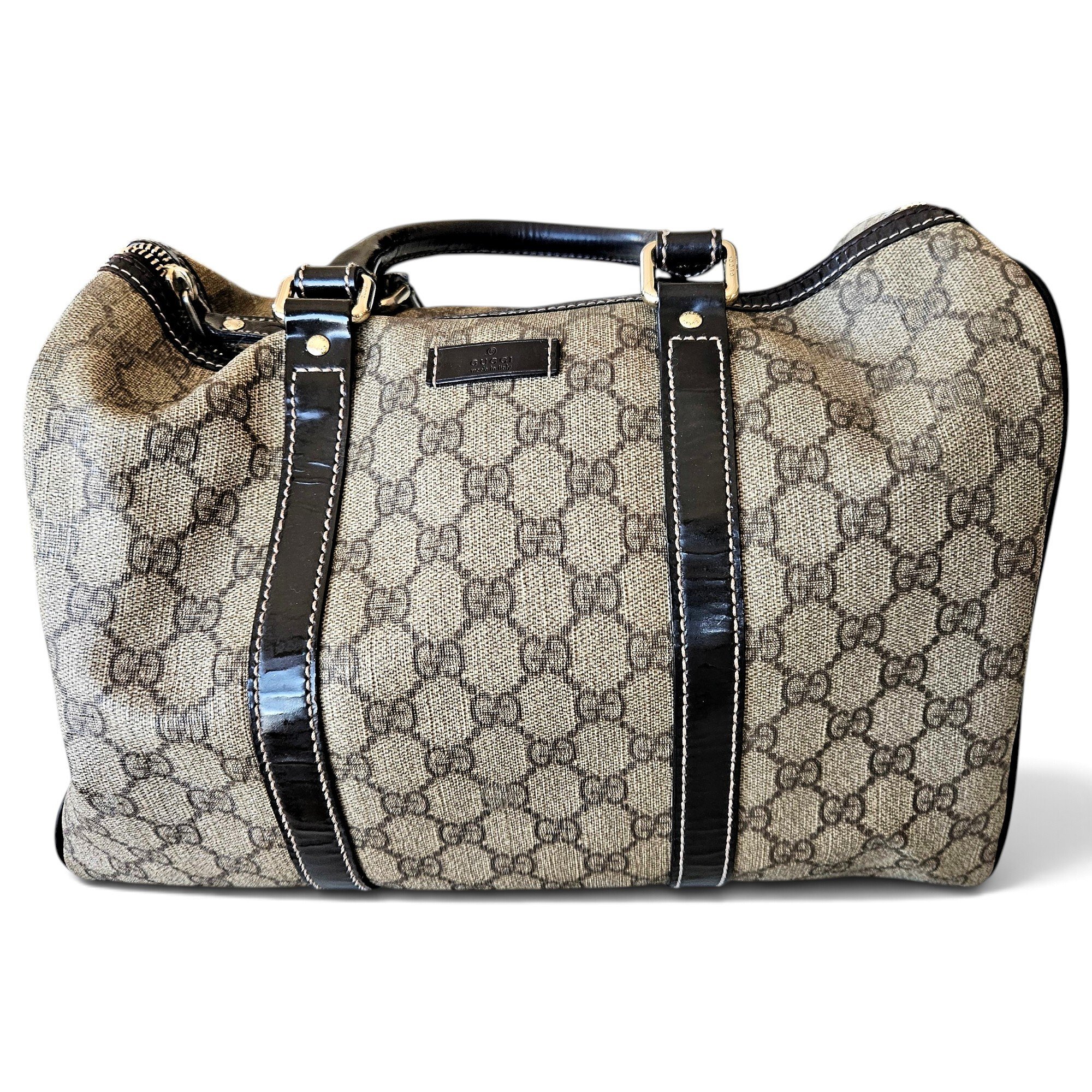 Boston leather handbag