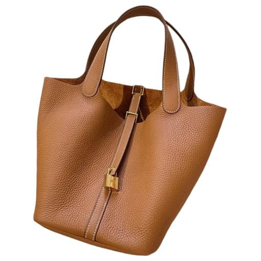 Picotin leather tote