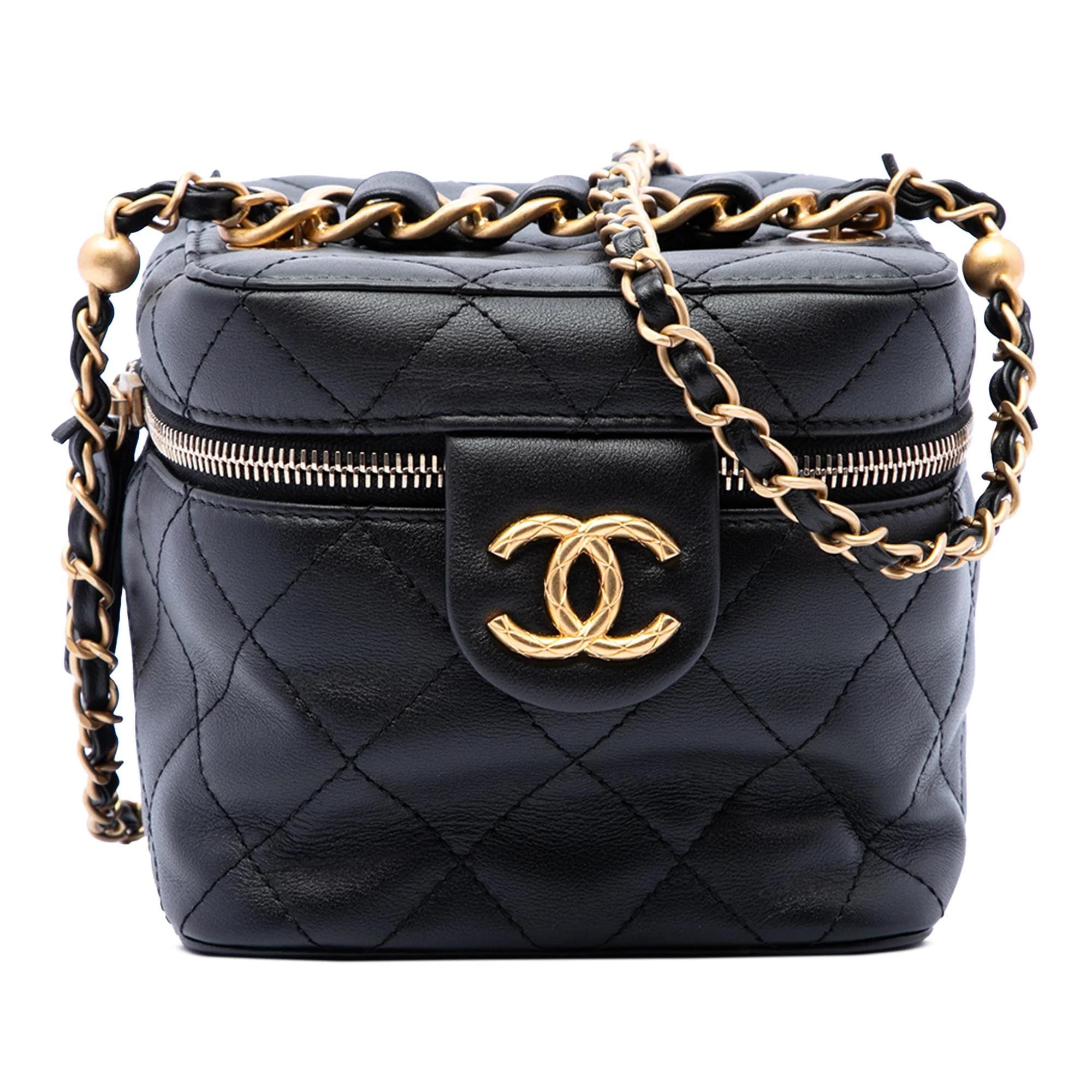 Vanity leather handbag