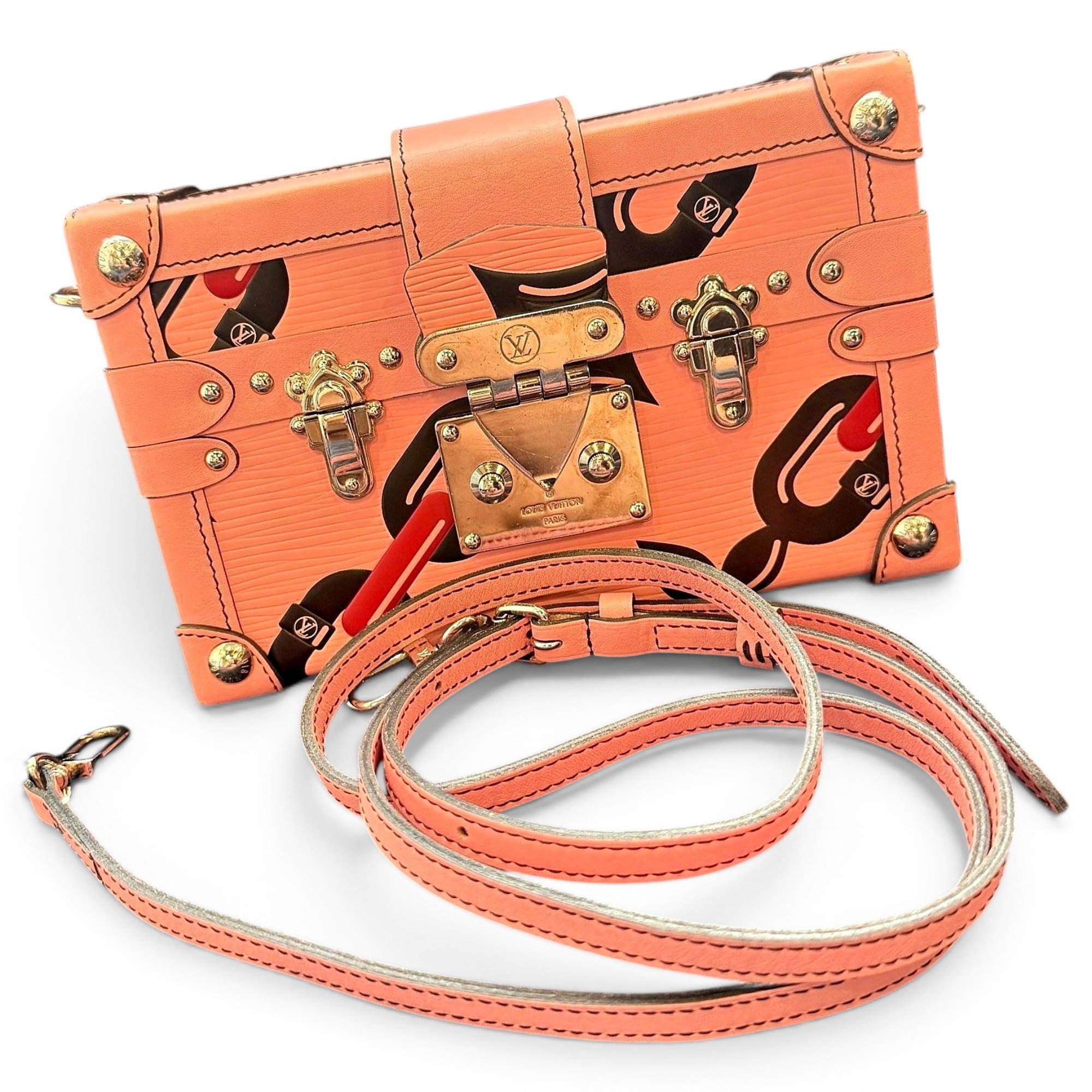Petite Malle leather handbag