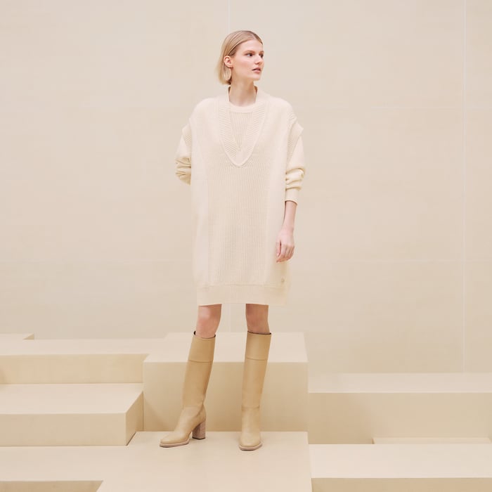 Blanc Naturel Sleeveless Cashmere Dress