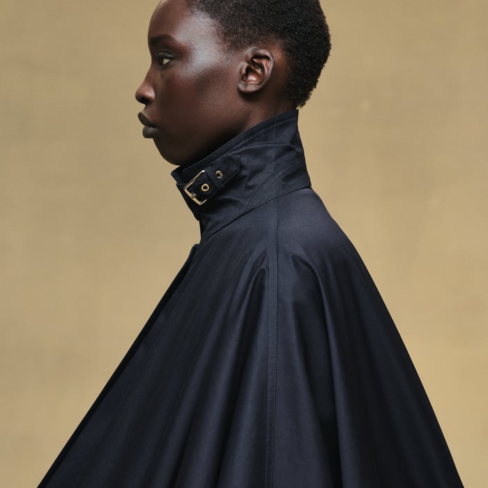 Bleu Noir Cape Coat
