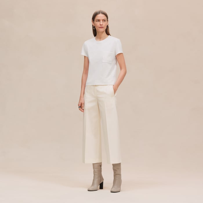 Blanc Embroidered Pocket T-shirt