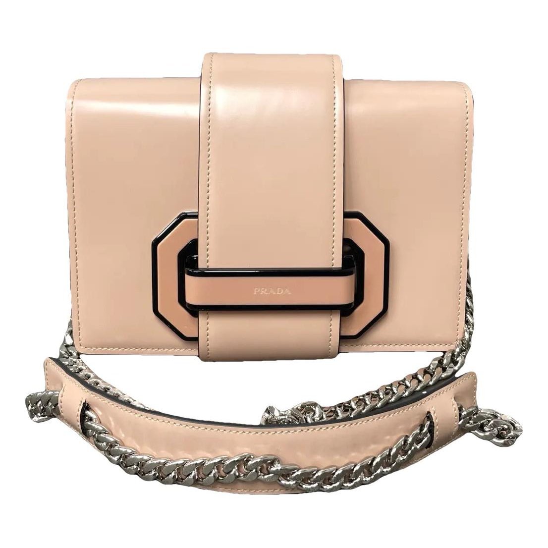 Ribbon leather crossbody bag