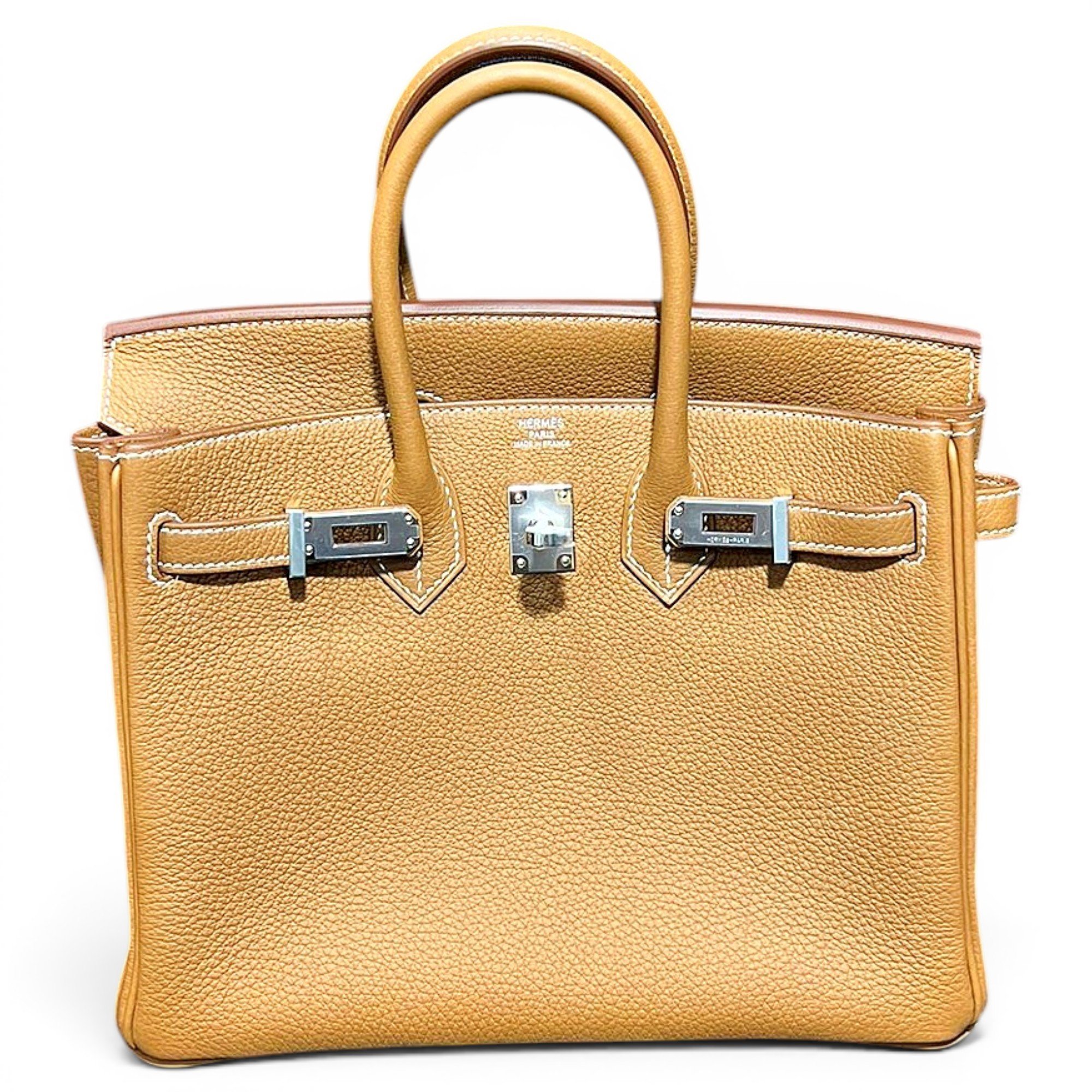 Birkin 25 leather handbag