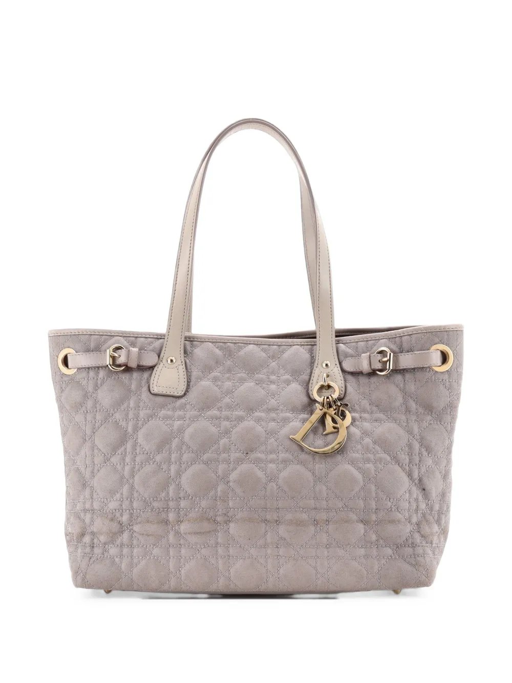 Dior Panarea Cannage Quilt Canvas Small tote bag