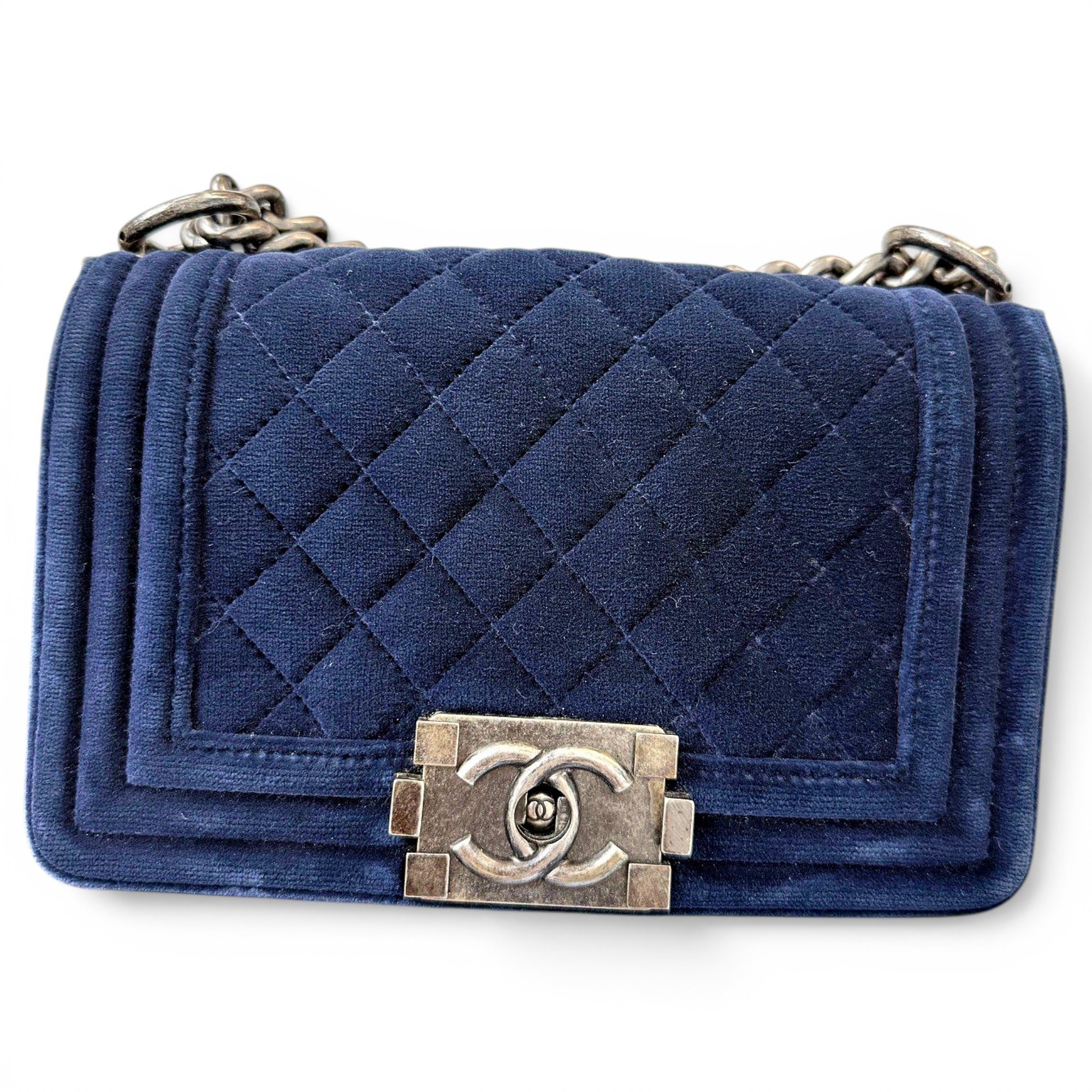 Boy velvet crossbody bag