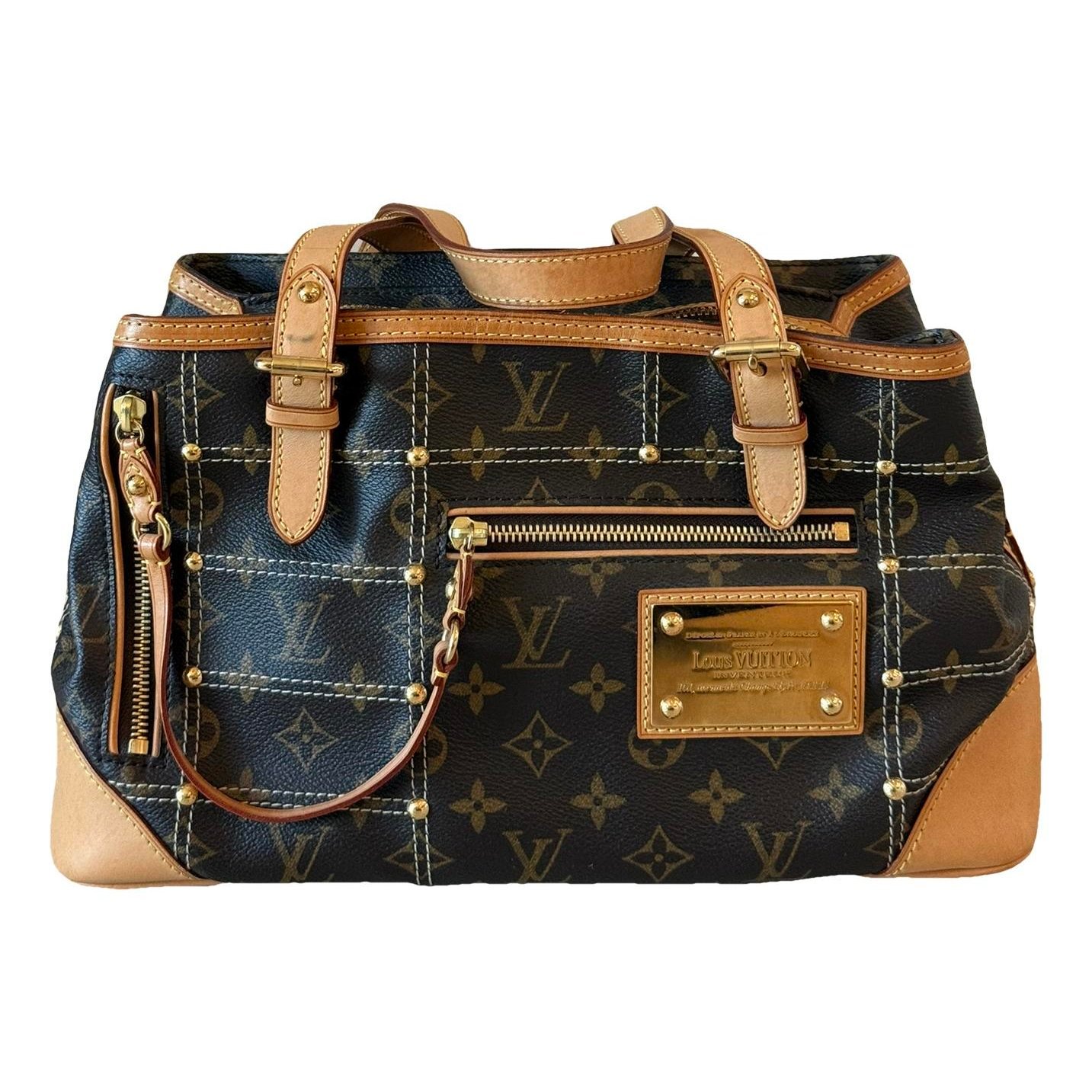 Rivets leather handbag