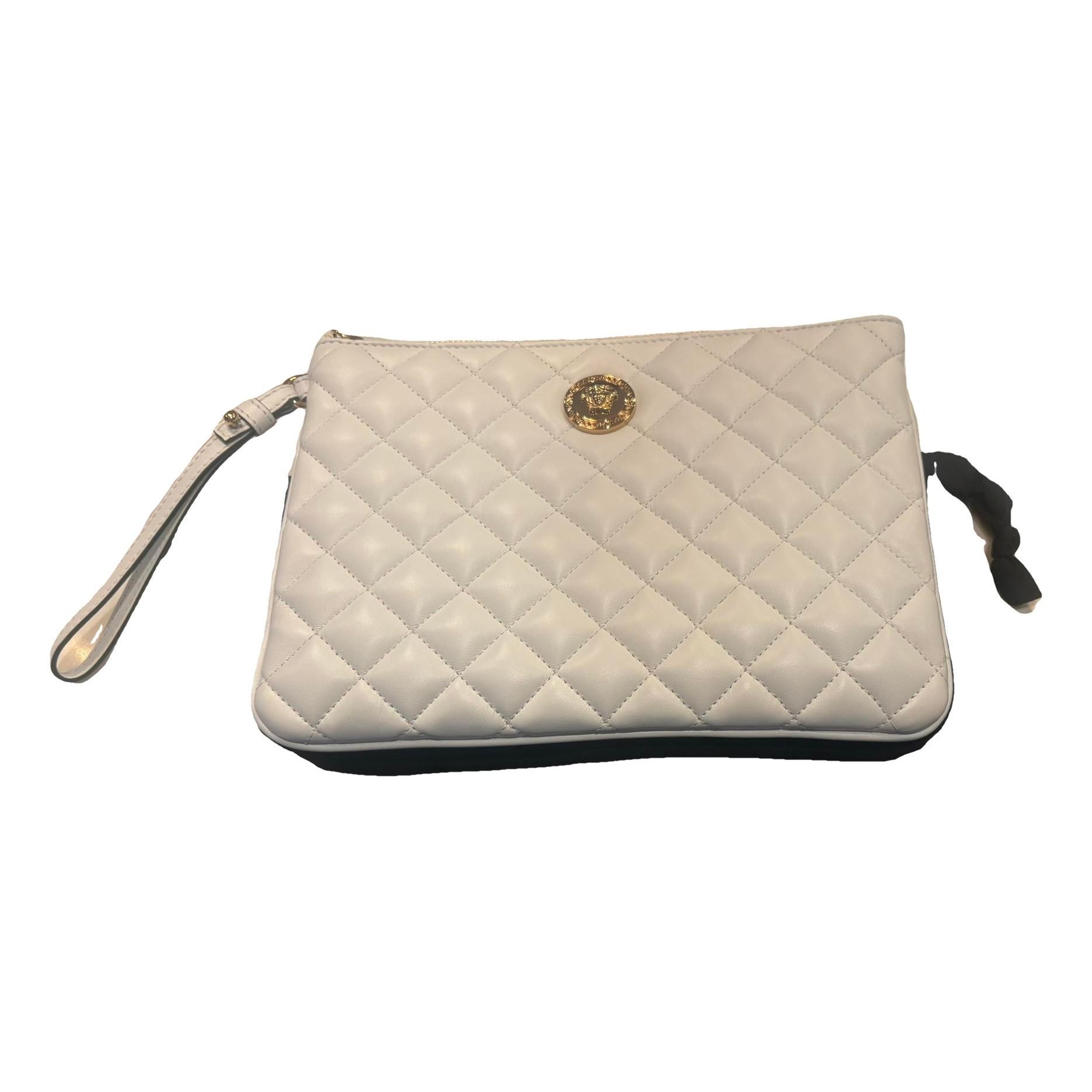 Leather clutch bag
