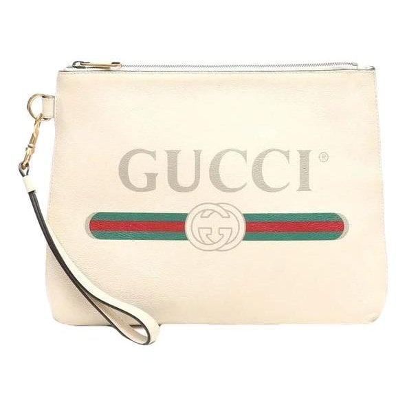 Leather clutch bag