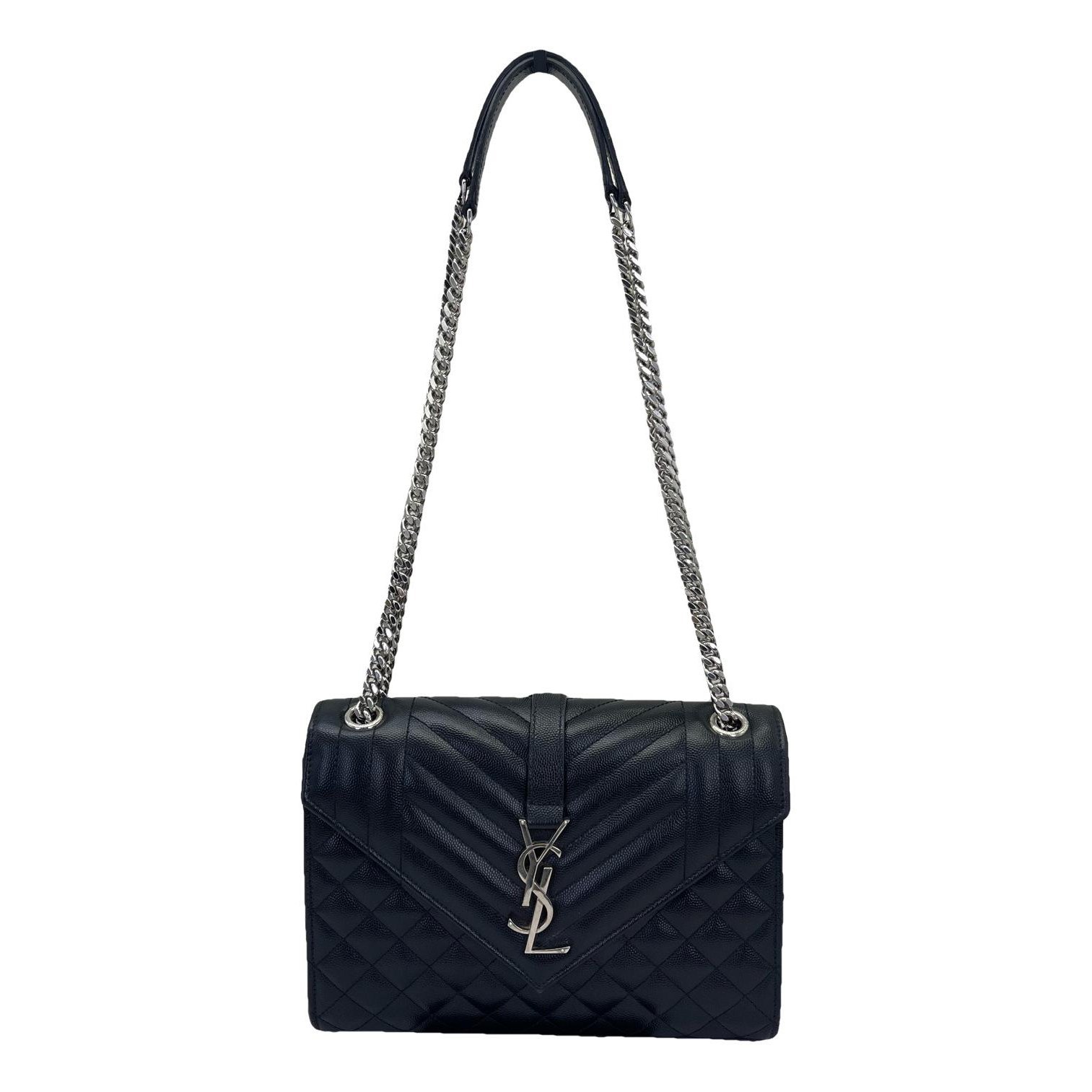 Envelope leather handbag