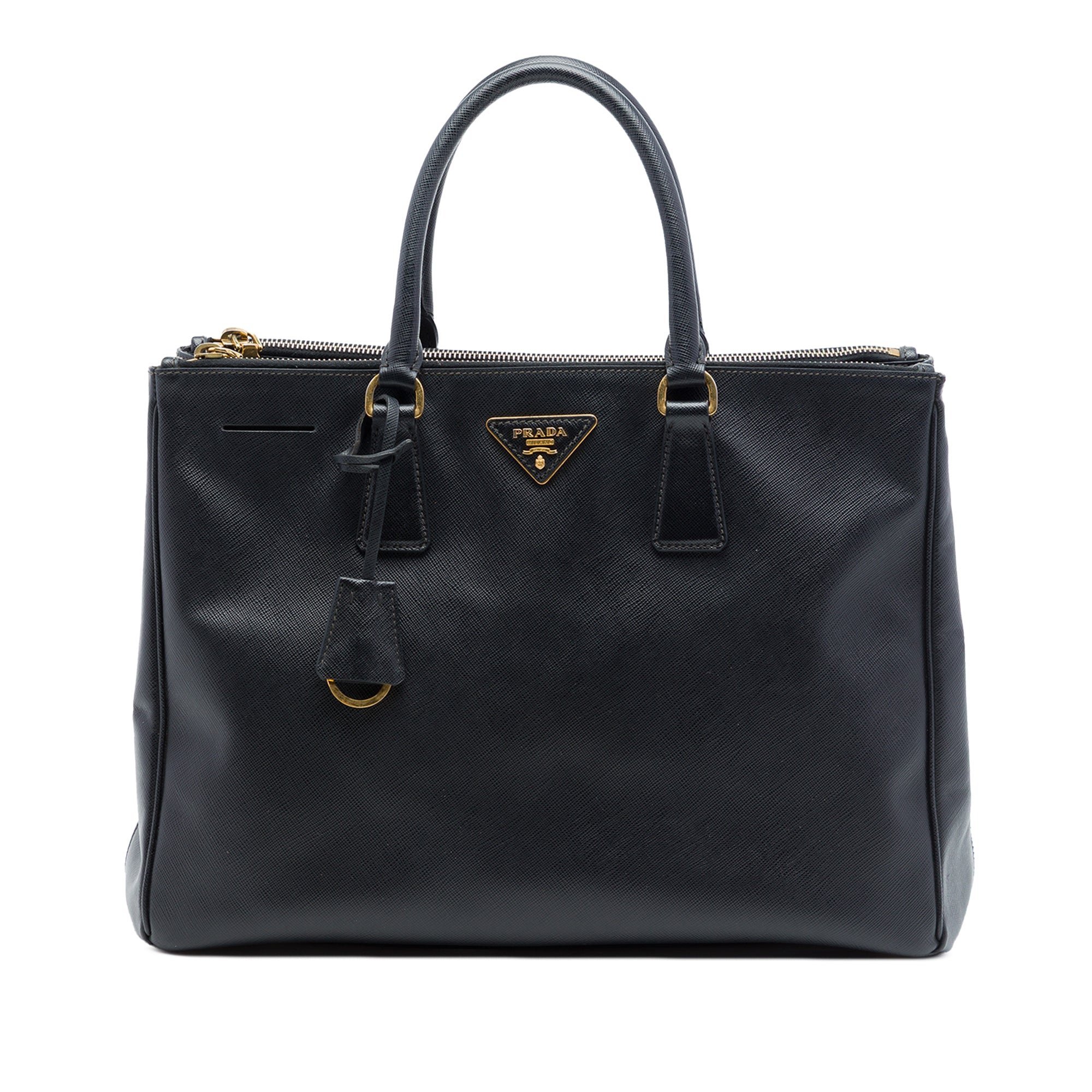 Double leather satchel