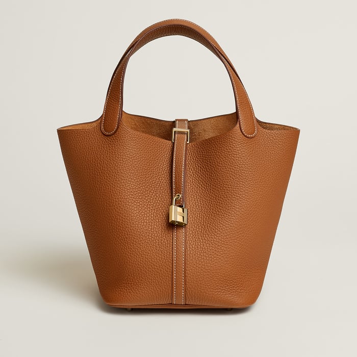 Gold Picotin Lock 22 Bag