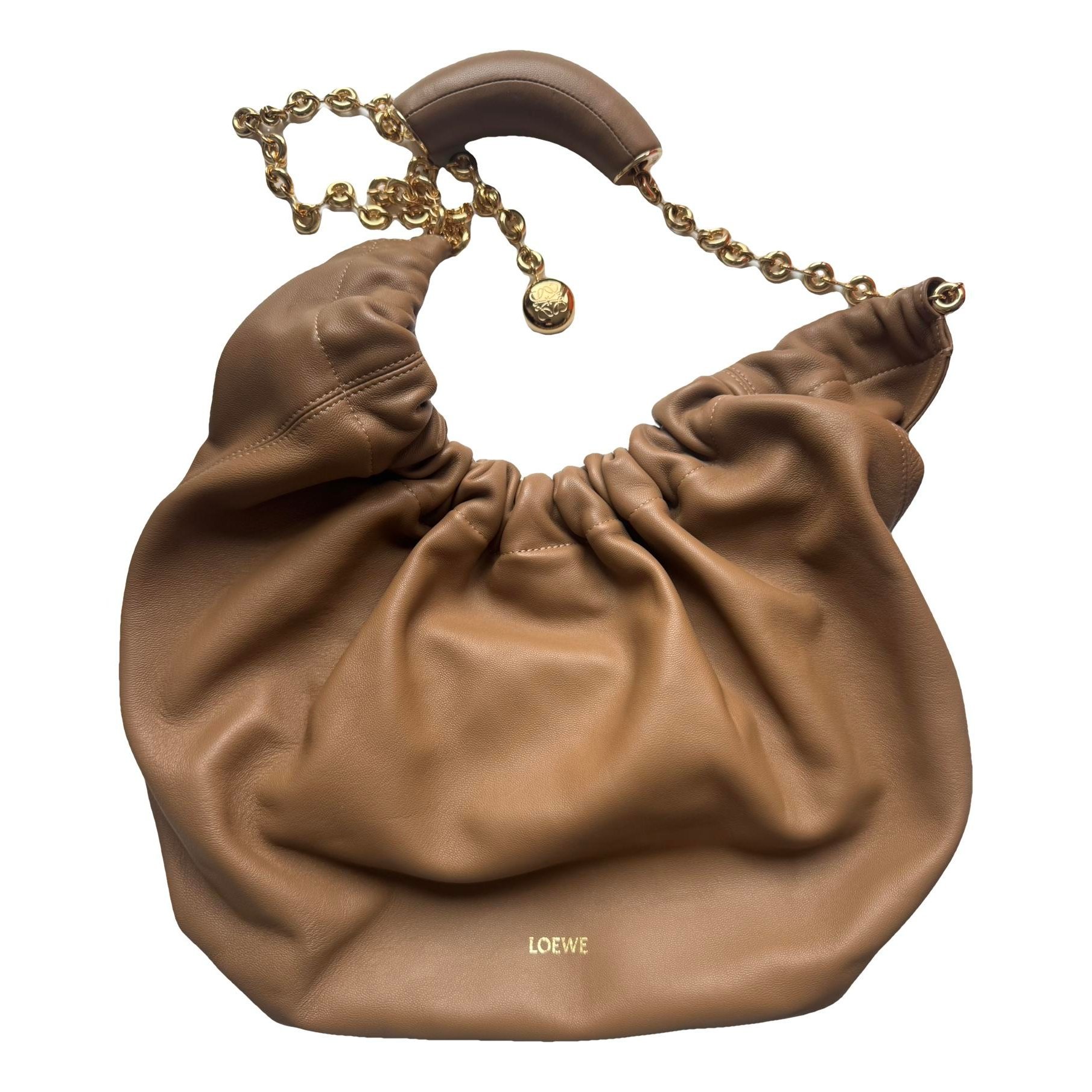Squeeze leather handbag
