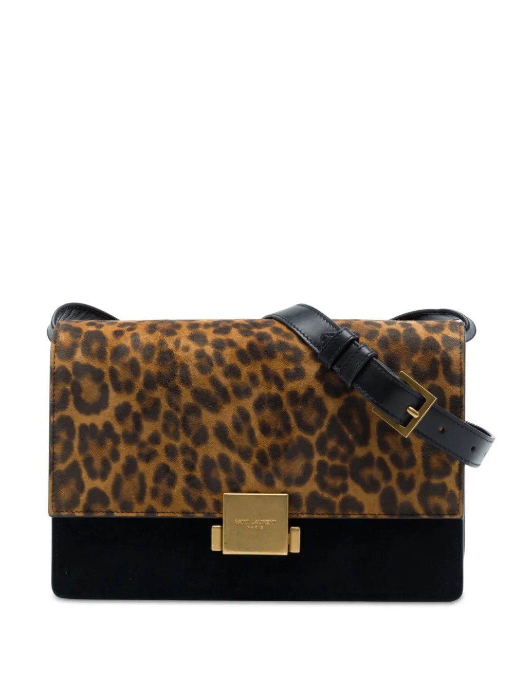 2009 Medium Calfskin and Leopard Printed Suede Bellechasse Bag crossbody bag