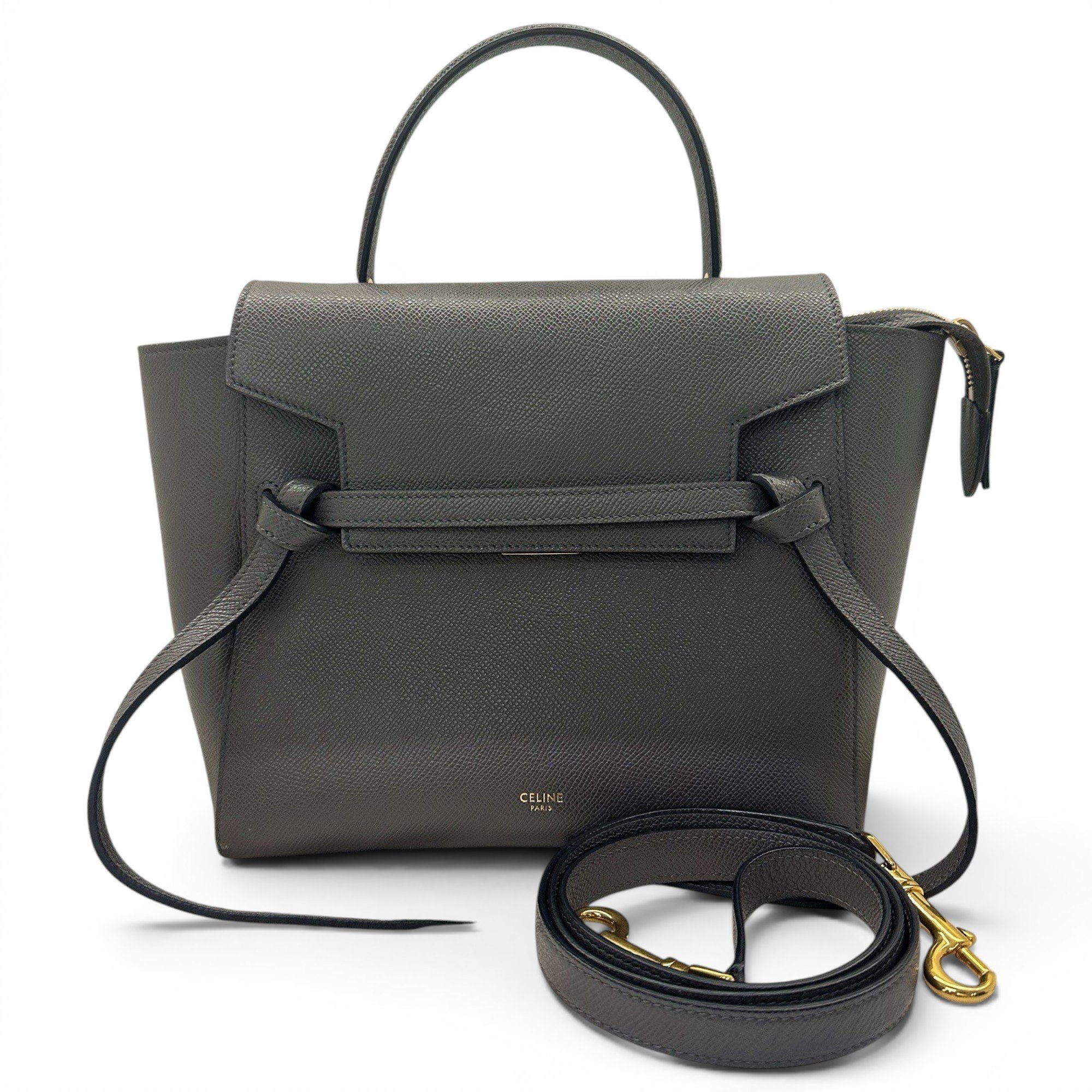Belt leather handbag