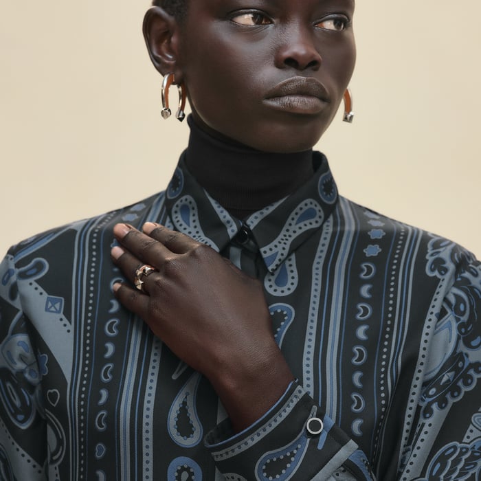 Noir Réglisse "Candy Libris Bandana" Classic Shirt