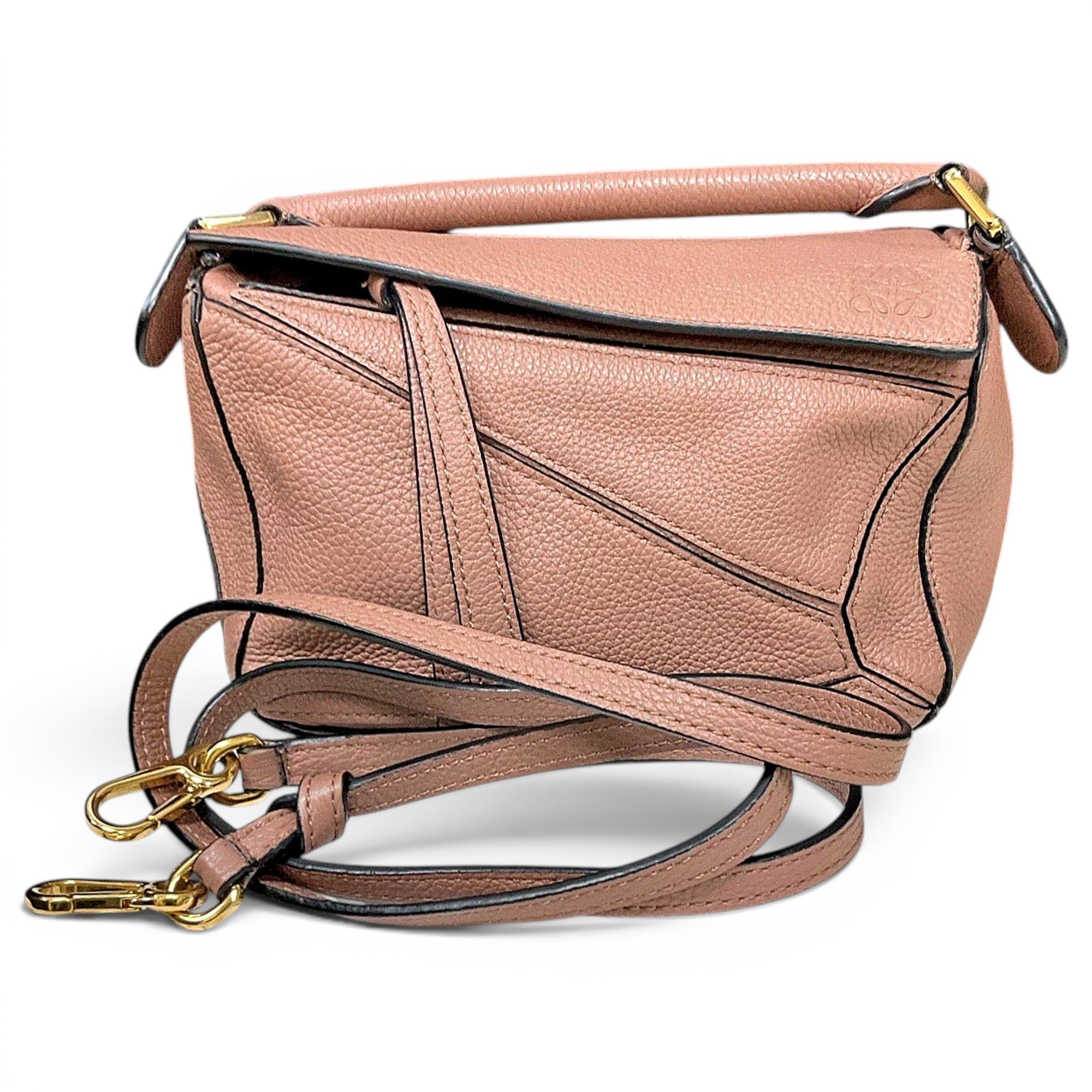Puzzle leather crossbody bag