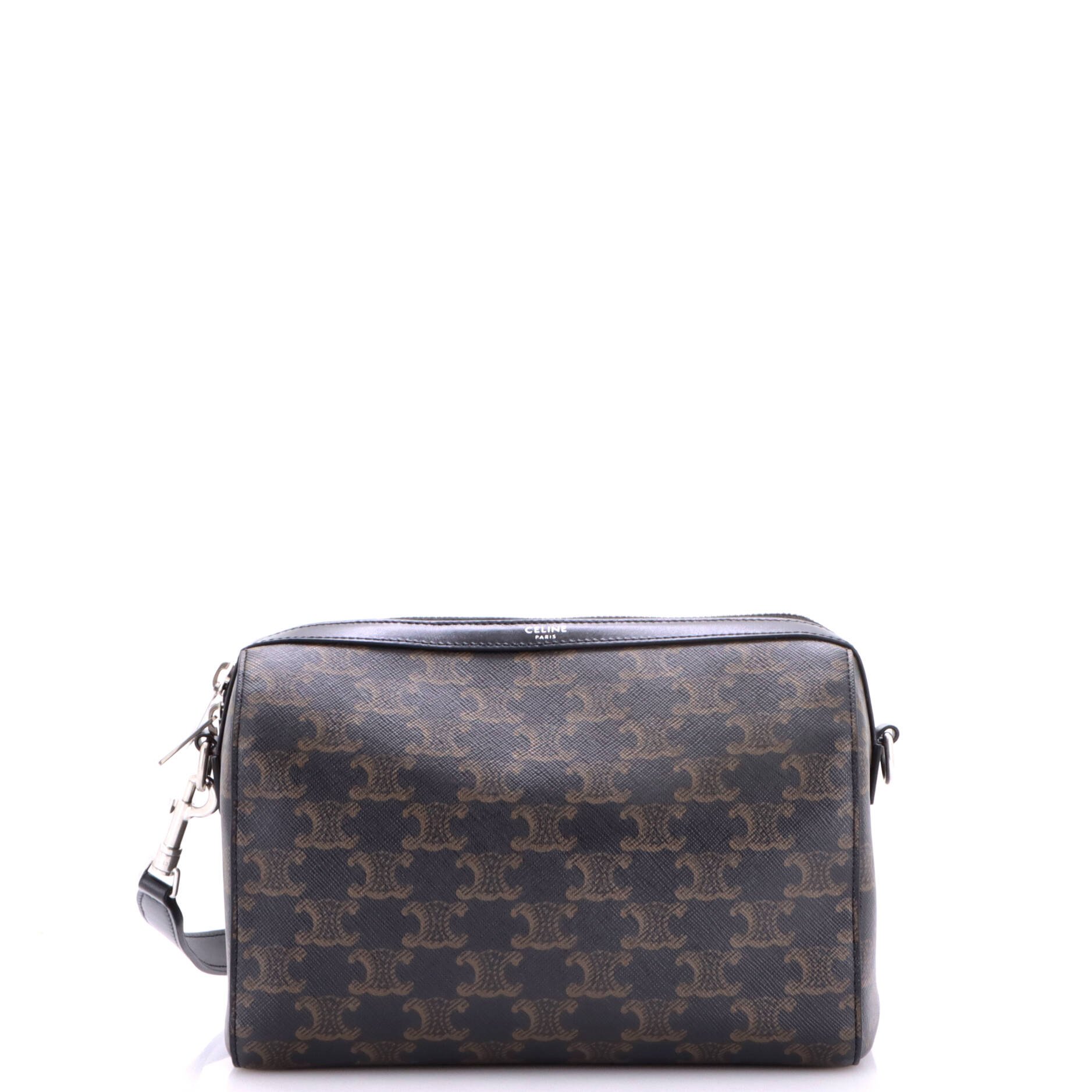 Convertible Zip Boston Bag Triomphe Coated Canvas Mini