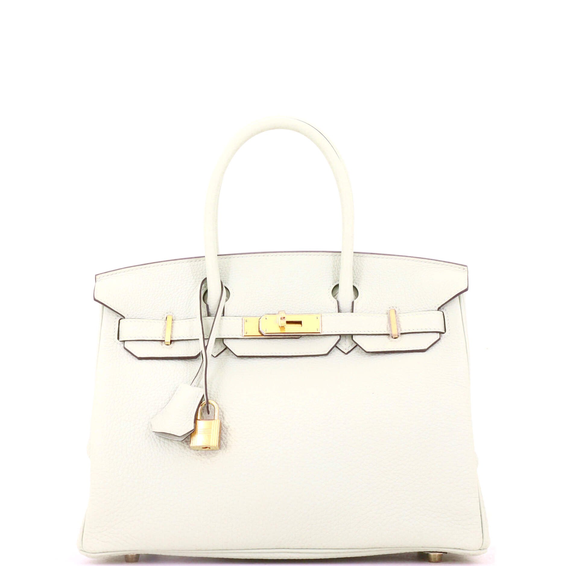 Birkin Handbag Gris Neve Togo with Gold Hardware 30