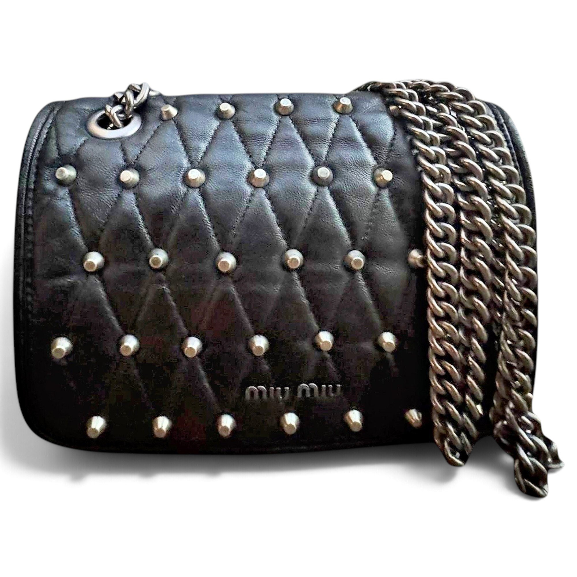 Matelassé leather handbag