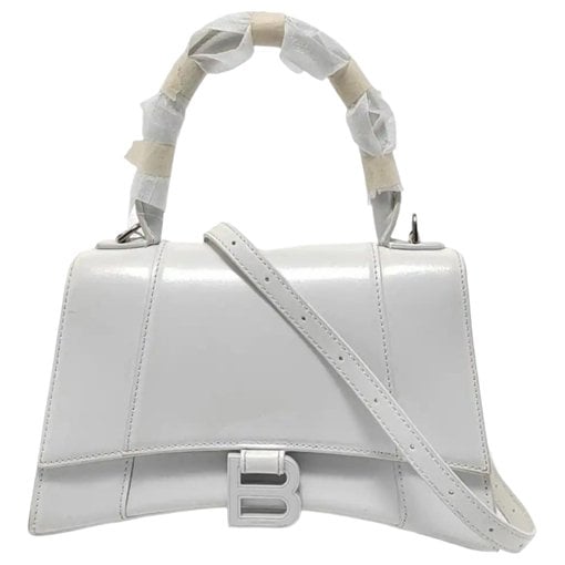 Hourglass leather handbag