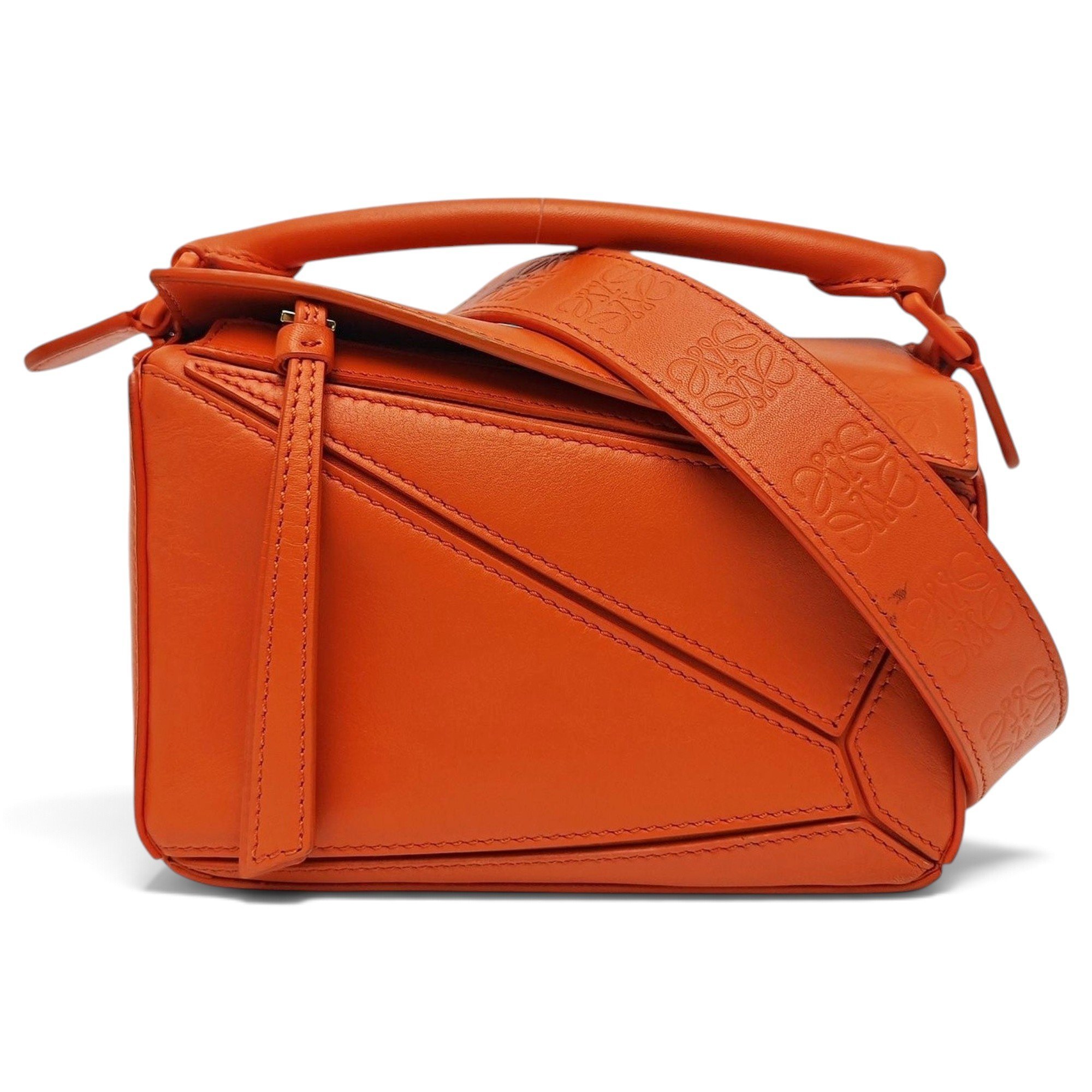 Puzzle leather handbag