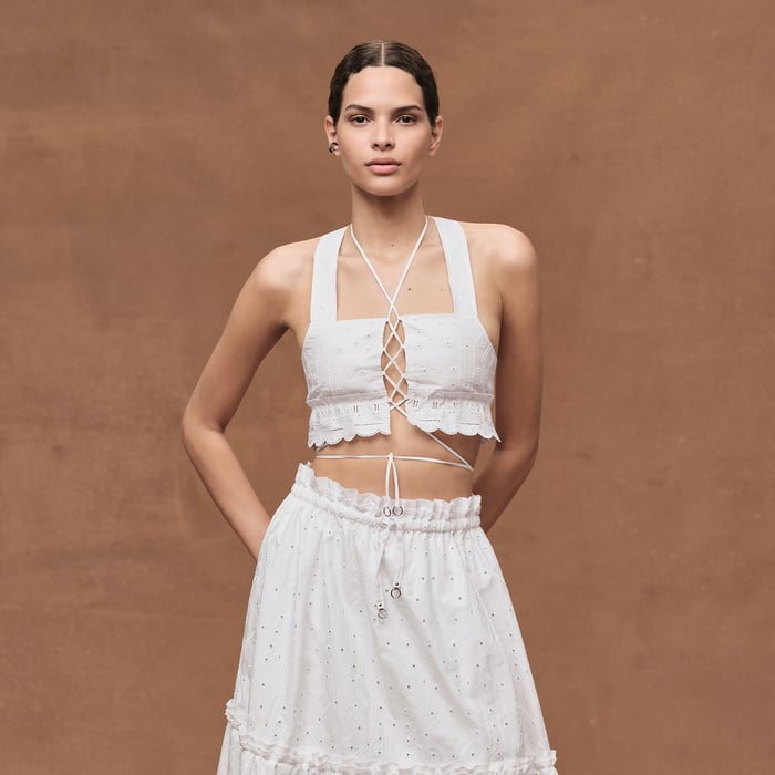 Blanc Embroidered Bra
