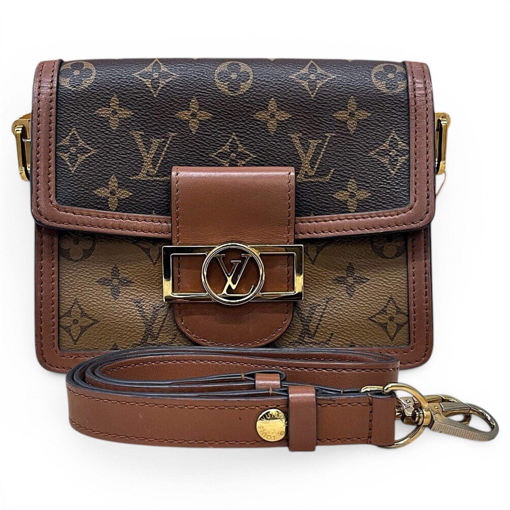 Dauphine leather crossbody bag